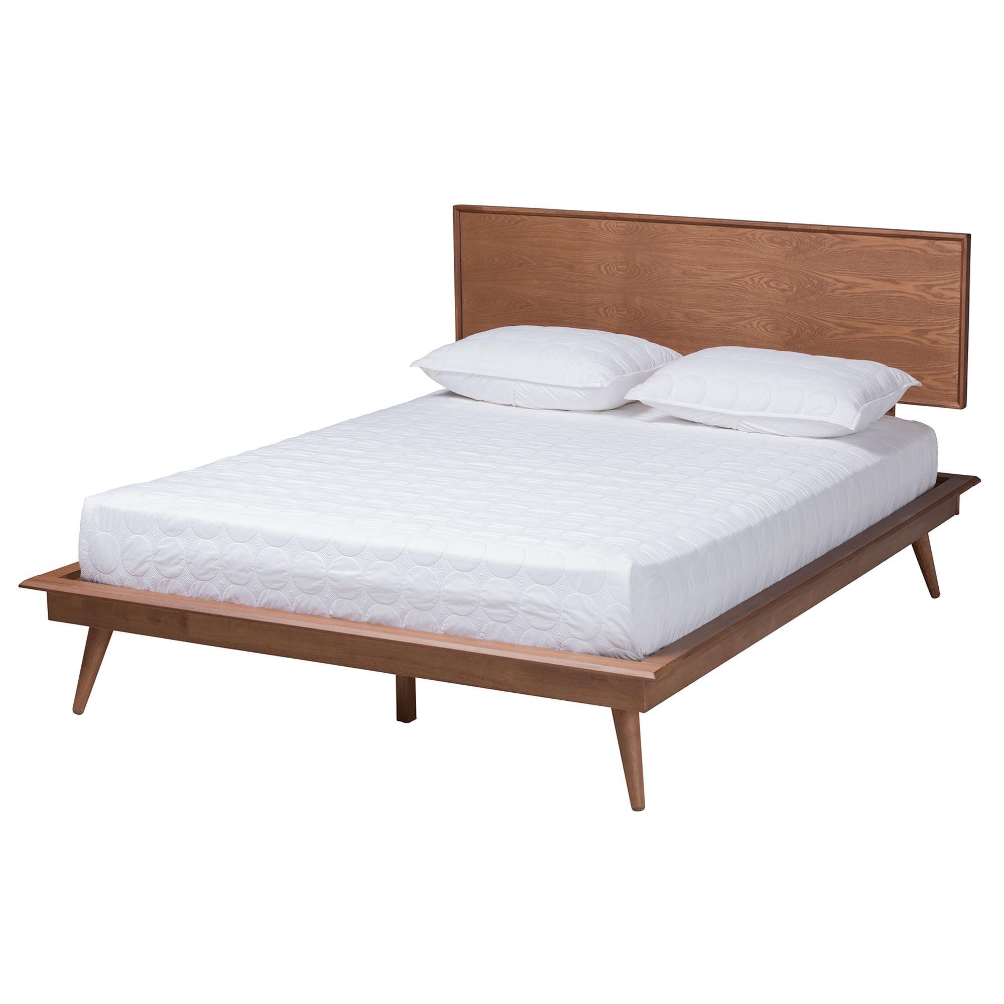 Melora Mid-Century Modern Finished Wood and Rattan 5-Piece Bedroom Set