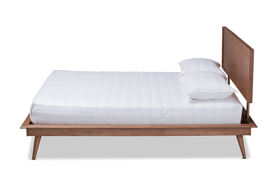 Karine Mid-Century Modern Finished Wood Platform Bed