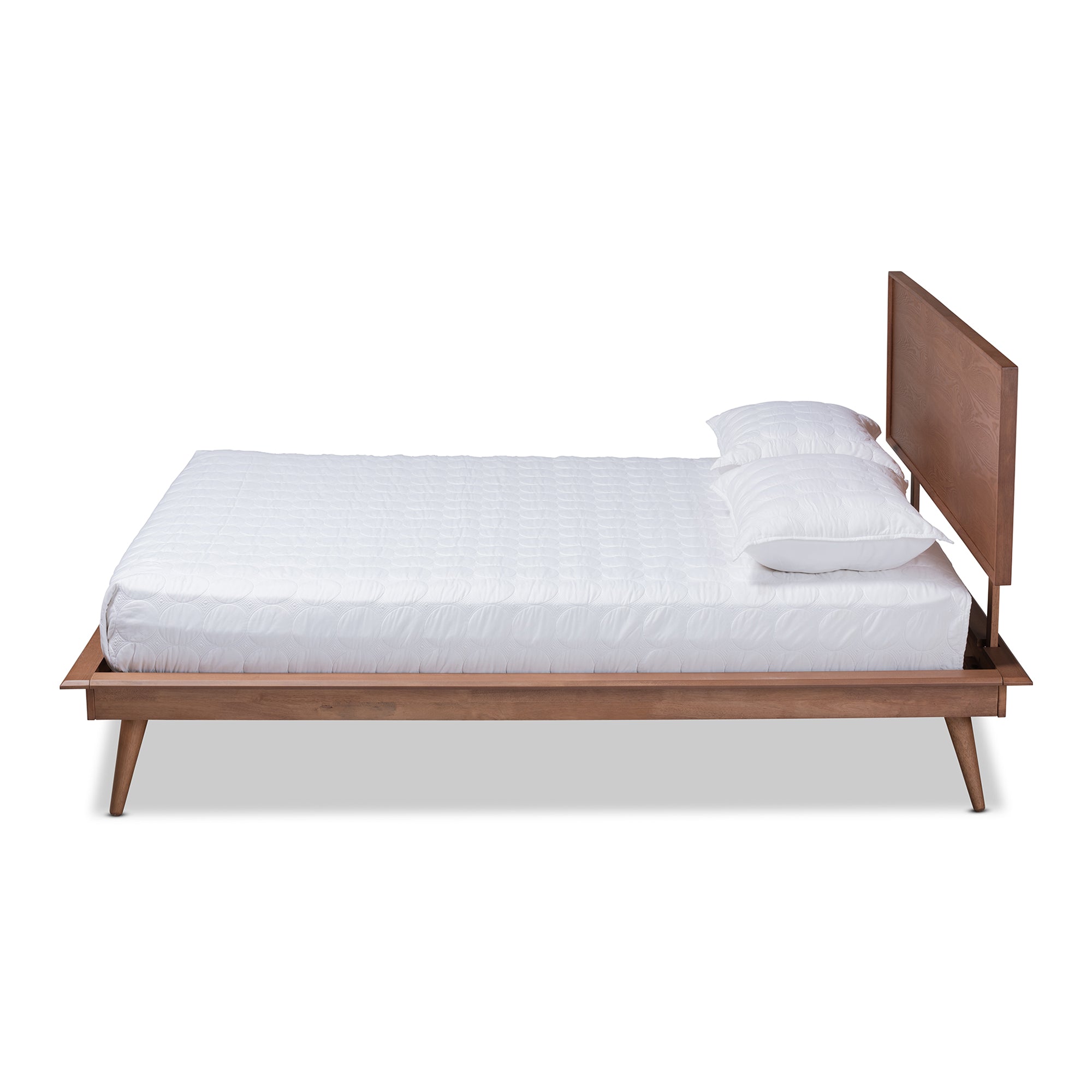 Karine Mid-Century Modern Finished Wood Platform Bed