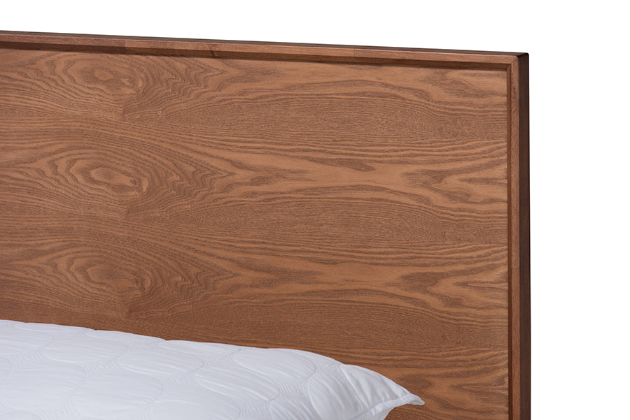 Karine Mid-Century Modern Finished Wood Platform Bed