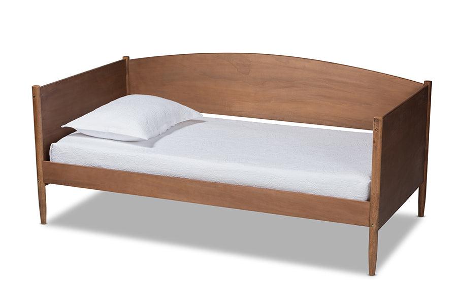 Veles Mid-Century Modern Ash Wanut Finished Wood Daybed