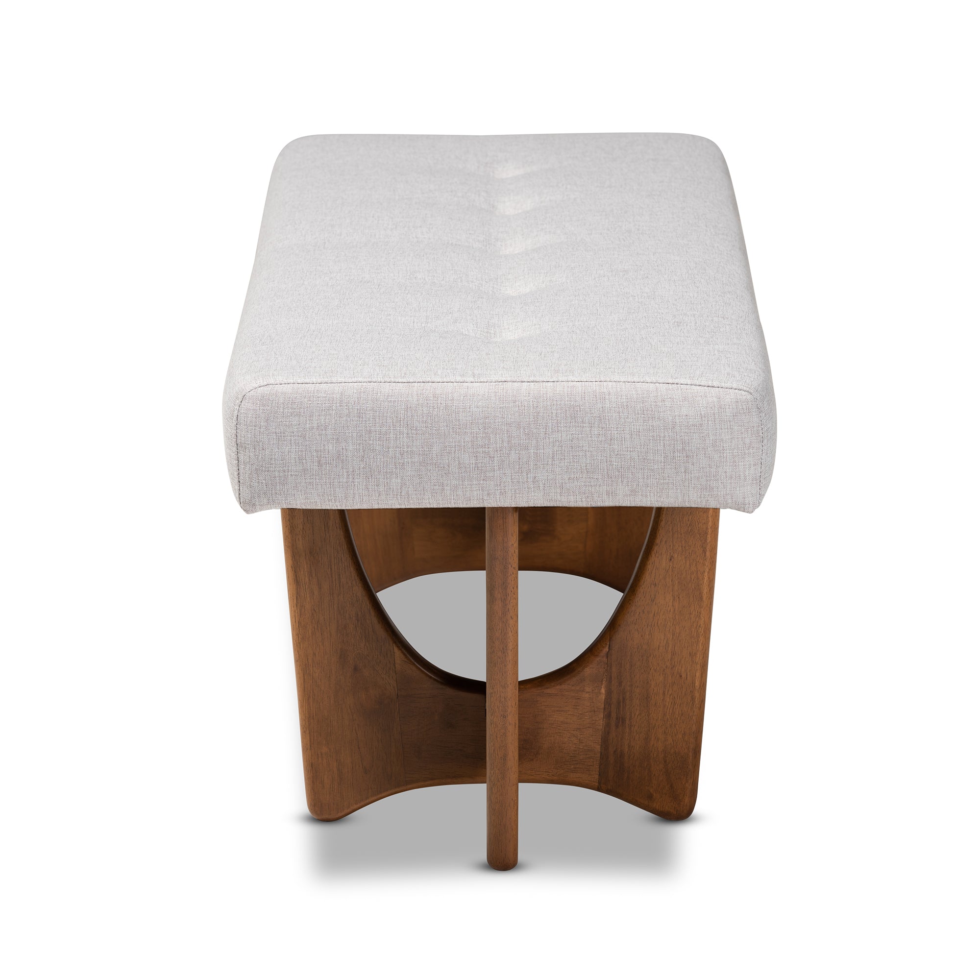 Theo Mid-Century Modern Fabric Upholstered Finished Bench