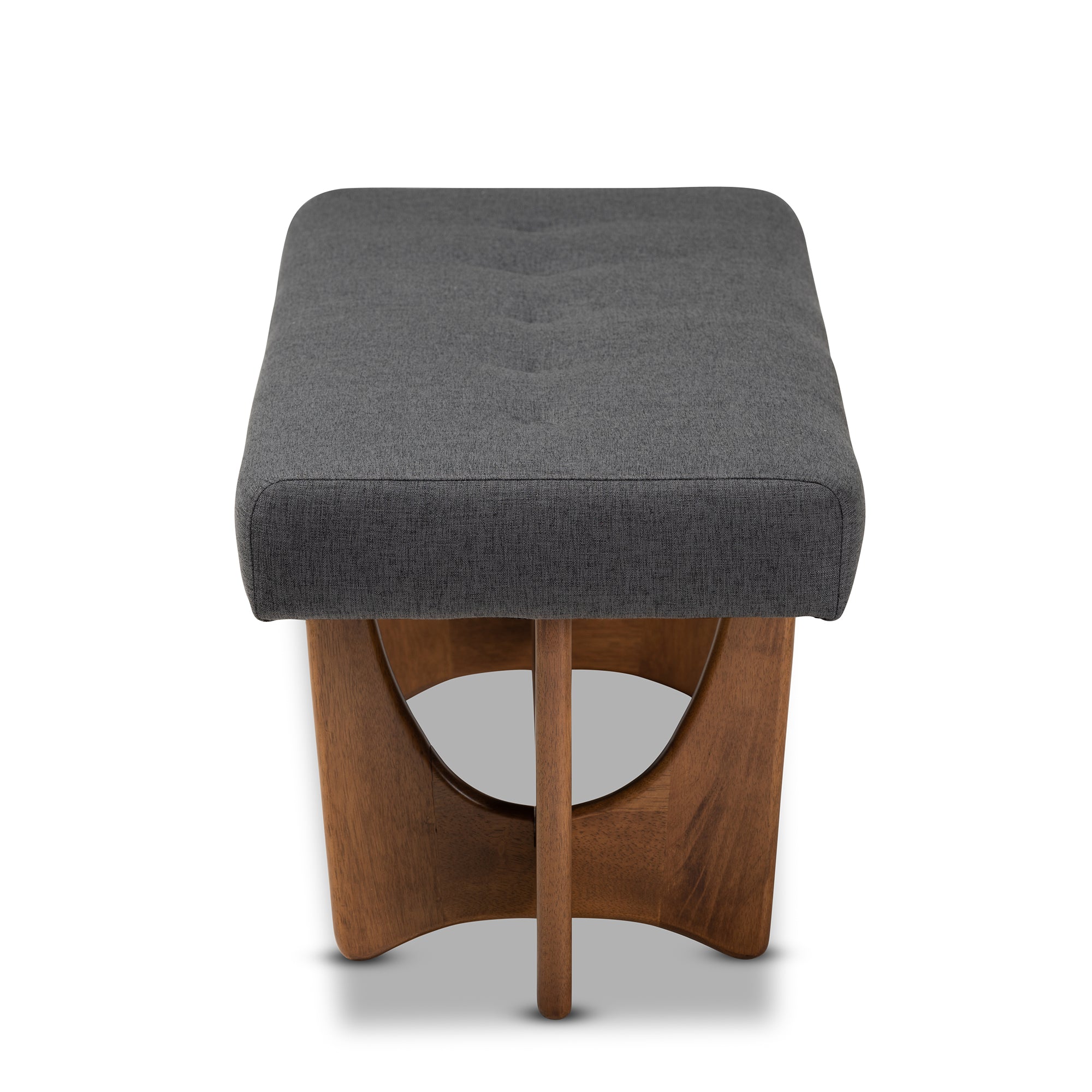 Theo Mid-Century Modern Fabric Upholstered Finished Bench