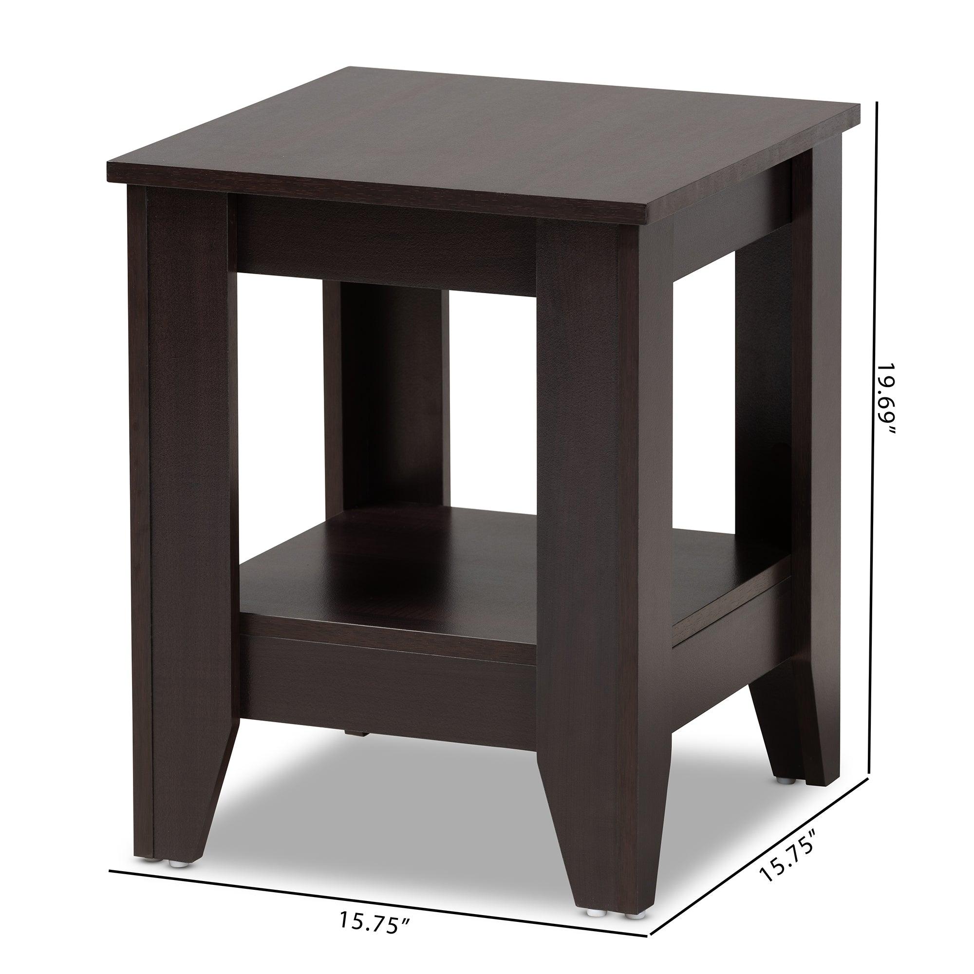 Audra Modern and Contemporary Finished Wood End Table