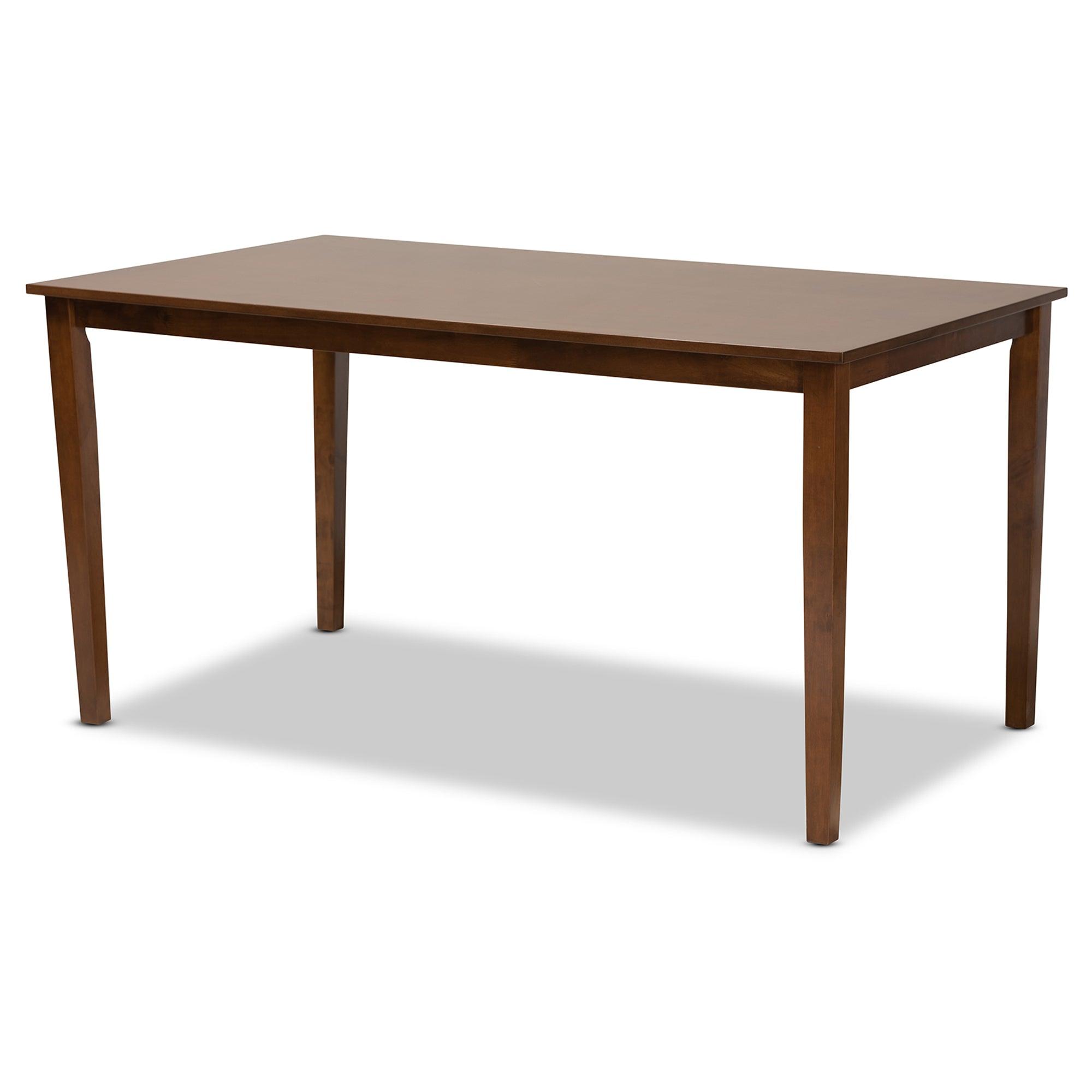 Dori Modern and Contemporary Fabric Upholstered and Finished Wood 6-Piece Dining Set