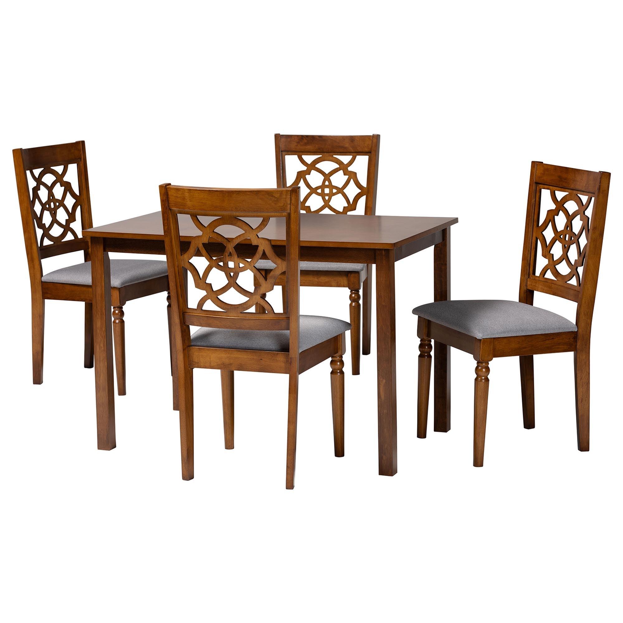 Renaud Modern and Wood 5-Piece Dining Set