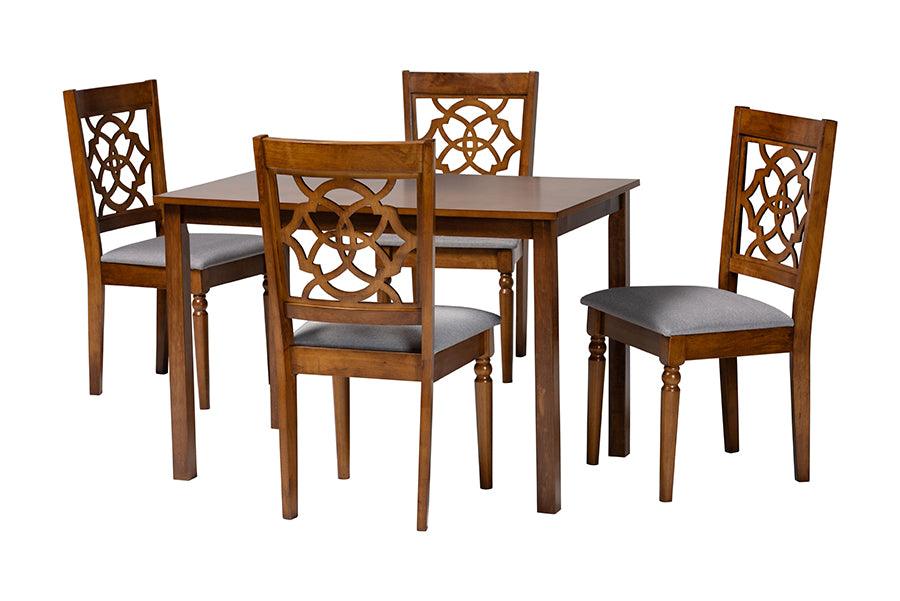 Renaud Modern and Wood 5-Piece Dining Set