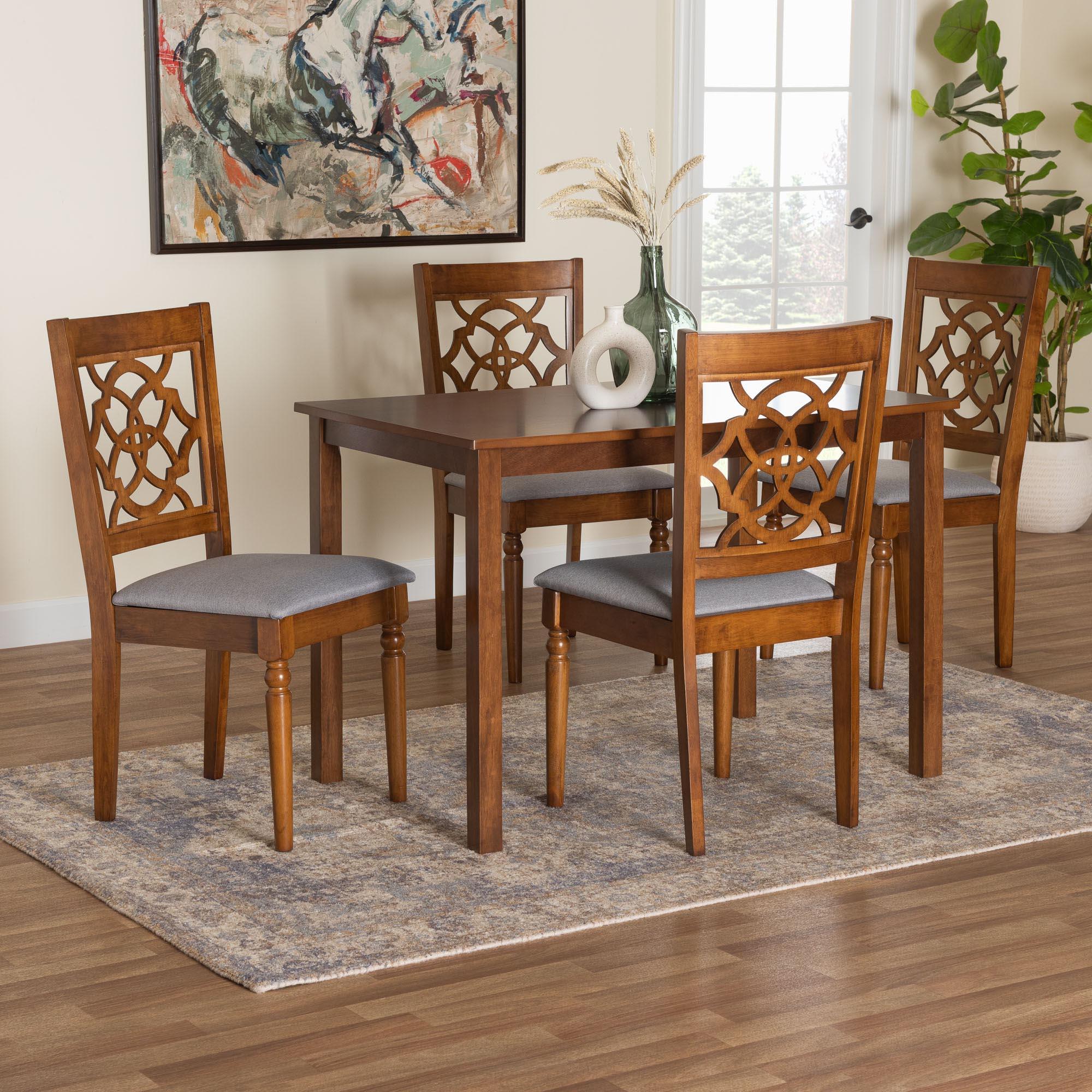 Renaud Modern and Wood 5-Piece Dining Set