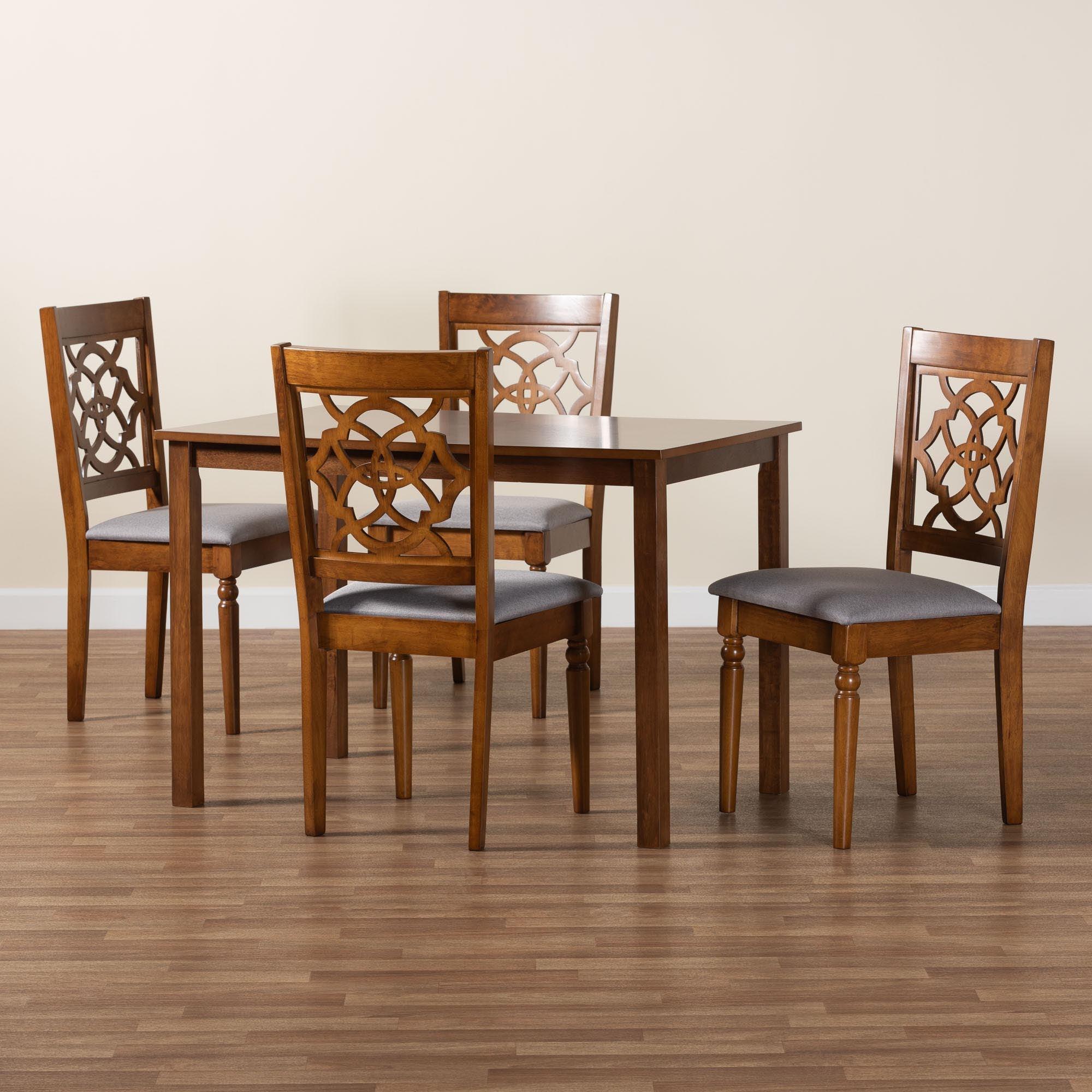Renaud Modern and Wood 5-Piece Dining Set