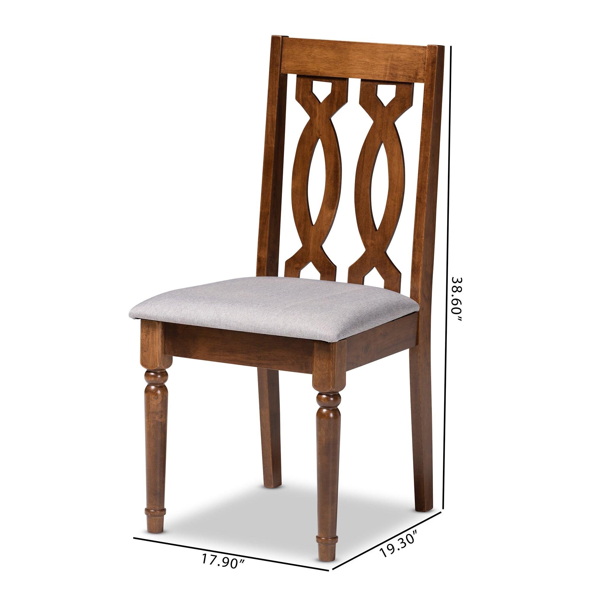 Cherese Modern and Contemporary Fabric Upholstered Finished 4-Piece Wood Dining Chair Set