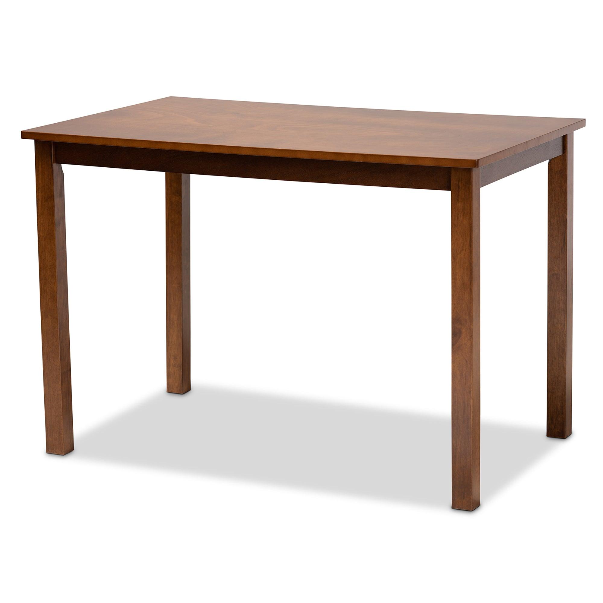 Kasia Modern and Contemporary Fabric Upholstered and Finished Wood 5-Piece Dining Set