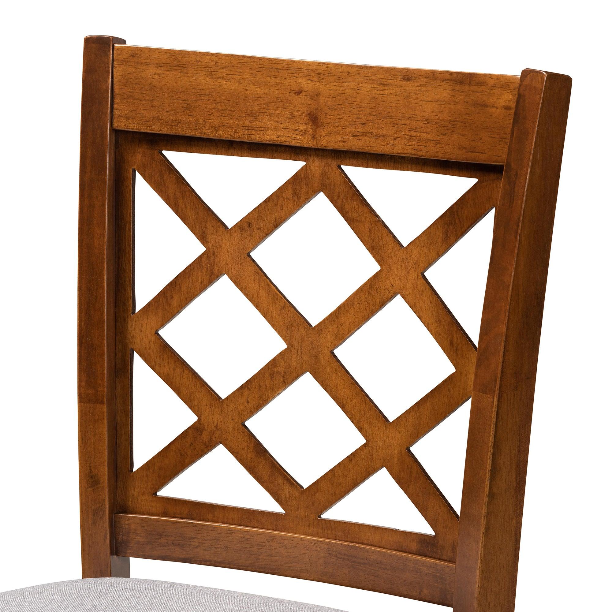 Alora Modern and Contemporary Fabric Upholstered Finished 5-Piece Wood Pub Set