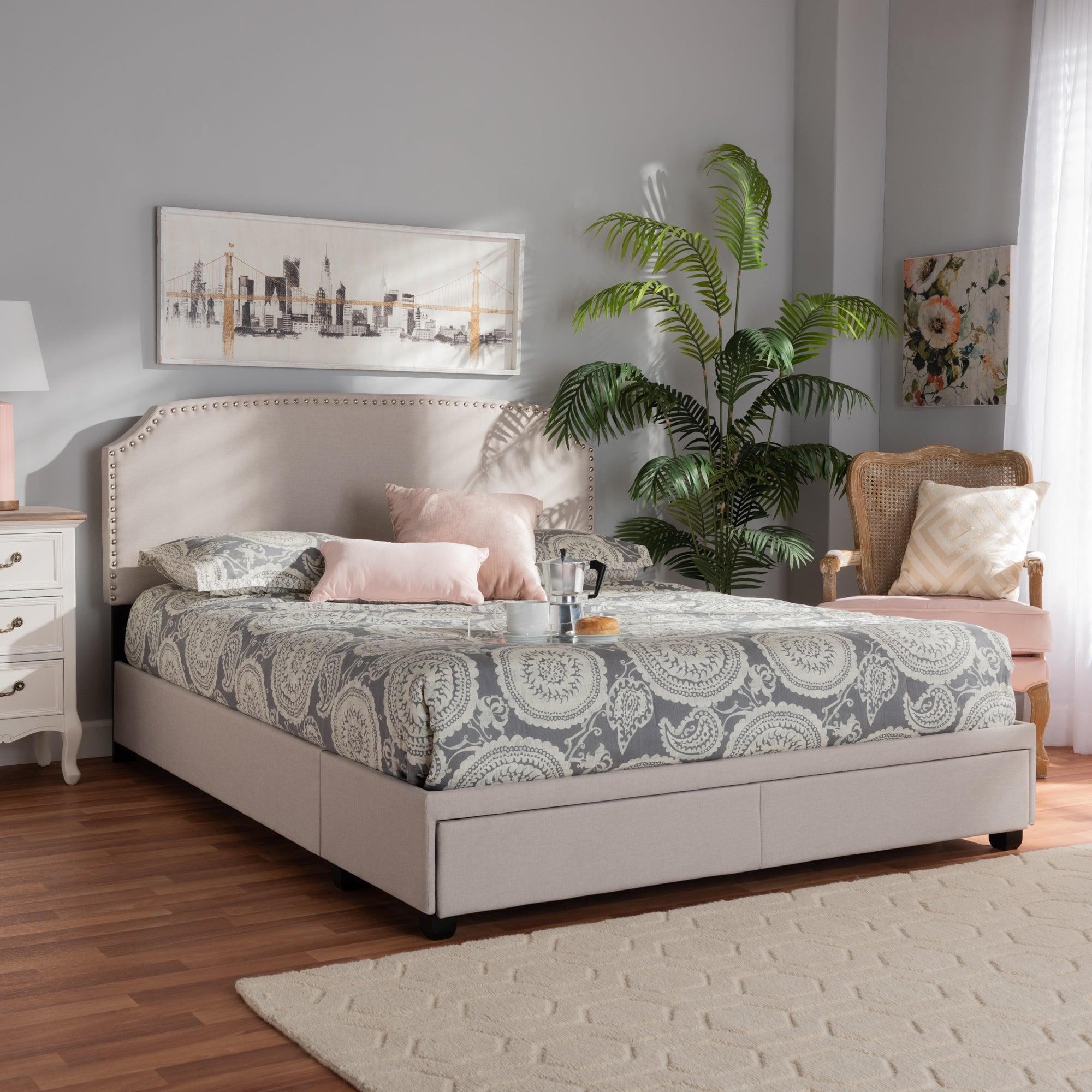 Larese Fabric Upholstered 2-Drawer Platform Storage Bed