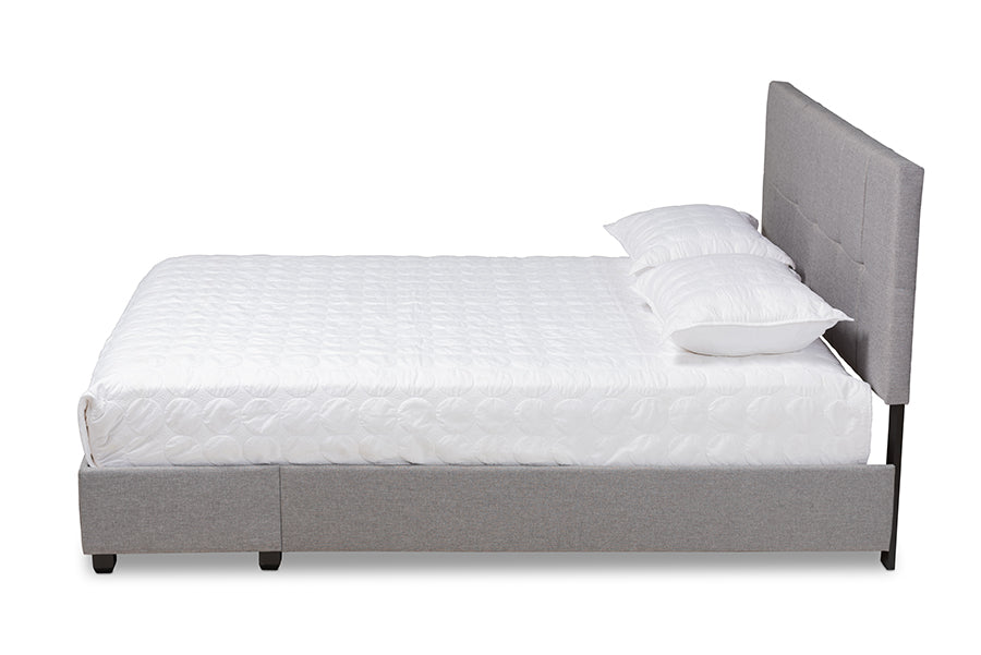 Netti Fabric Upholstered 2-Drawer Platform Storage Bed