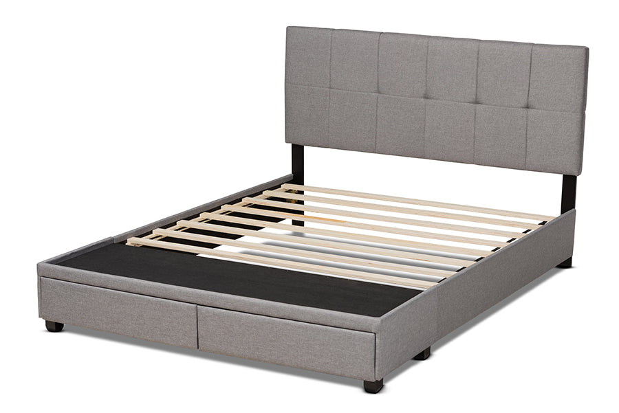 Netti Fabric Upholstered 2-Drawer Platform Storage Bed