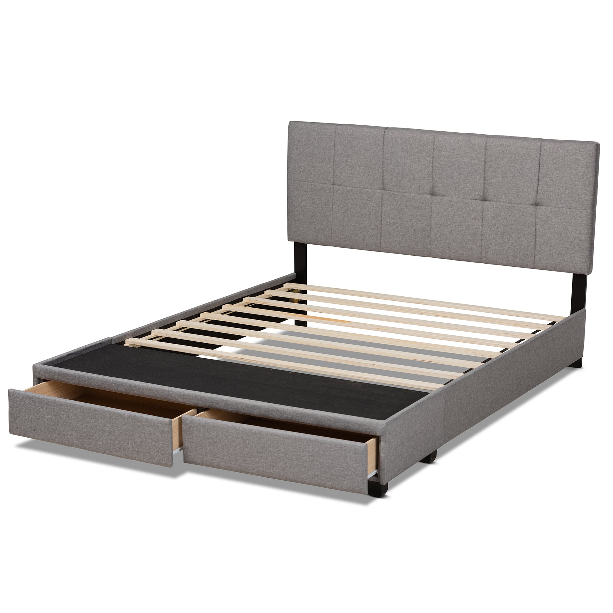 Netti Fabric Upholstered 2-Drawer Platform Storage Bed