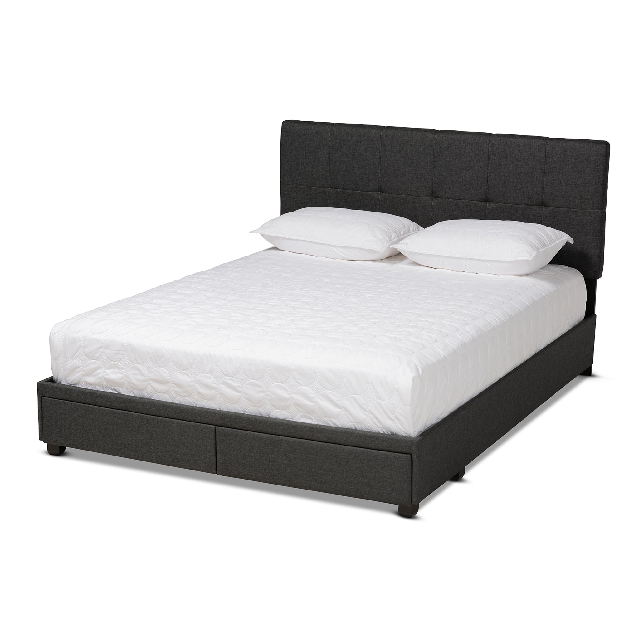 Netti Fabric Upholstered 2-Drawer Platform Storage Bed