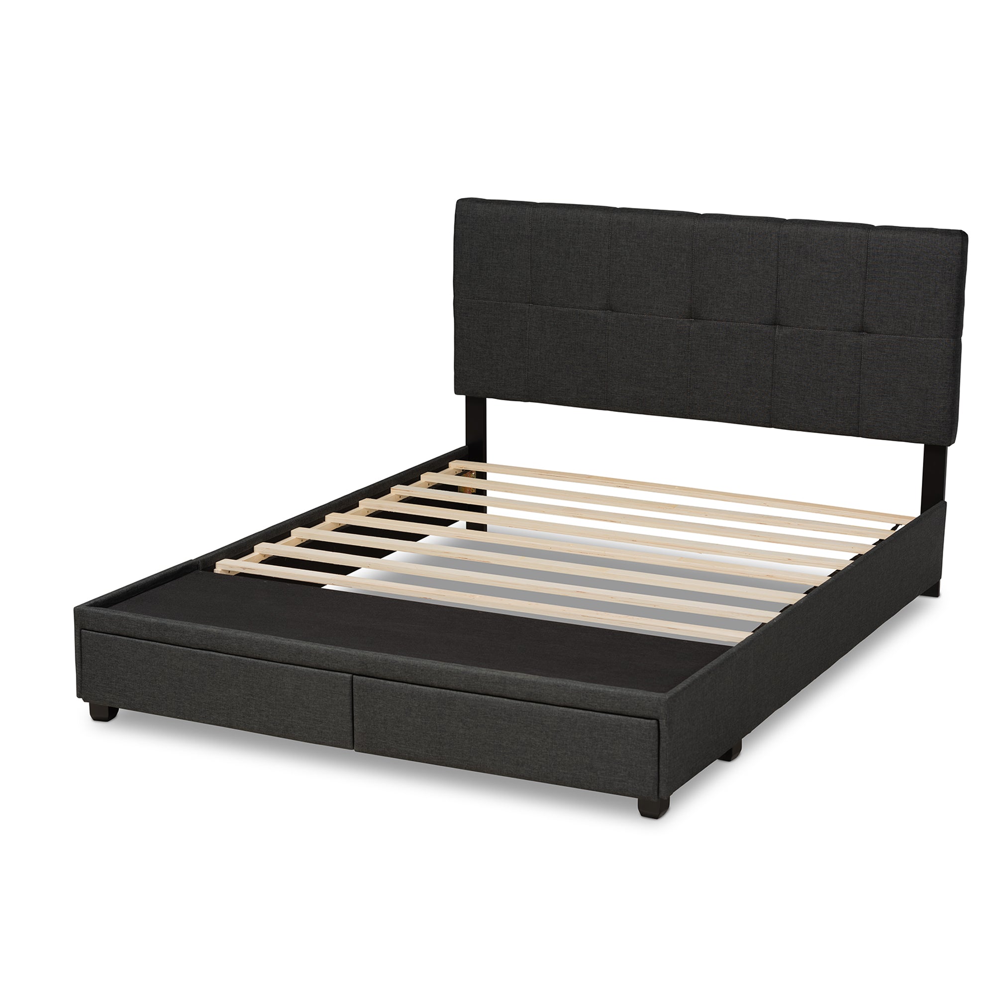 Netti Fabric Upholstered 2-Drawer Platform Storage Bed