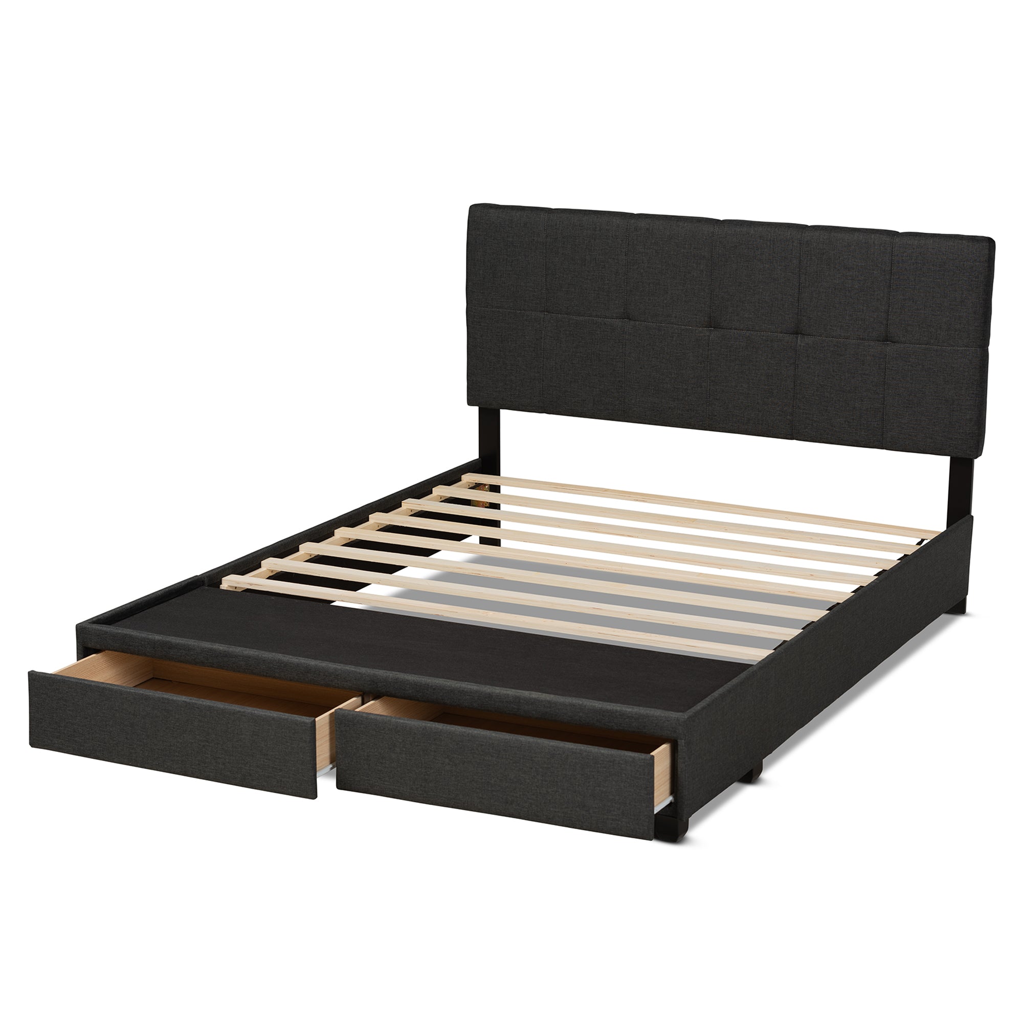 Netti Fabric Upholstered 2-Drawer Platform Storage Bed