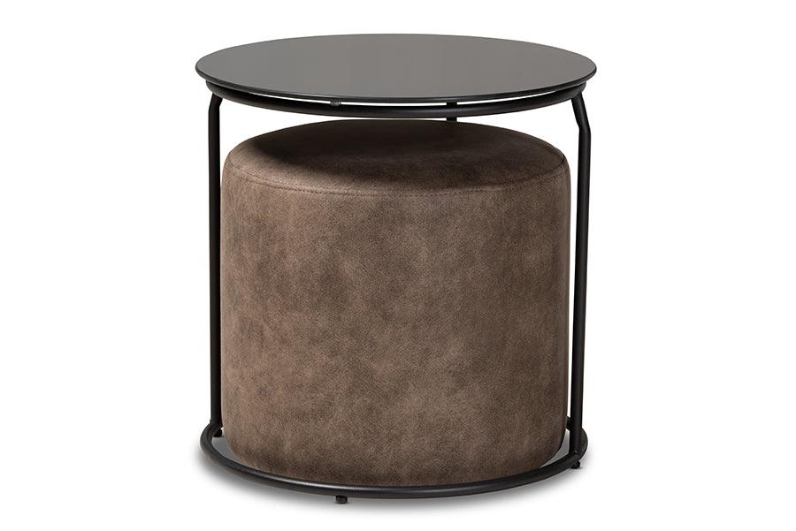 Kira Modern and Contemporary with and 2-Piece Nesting Table and Ottoman Set