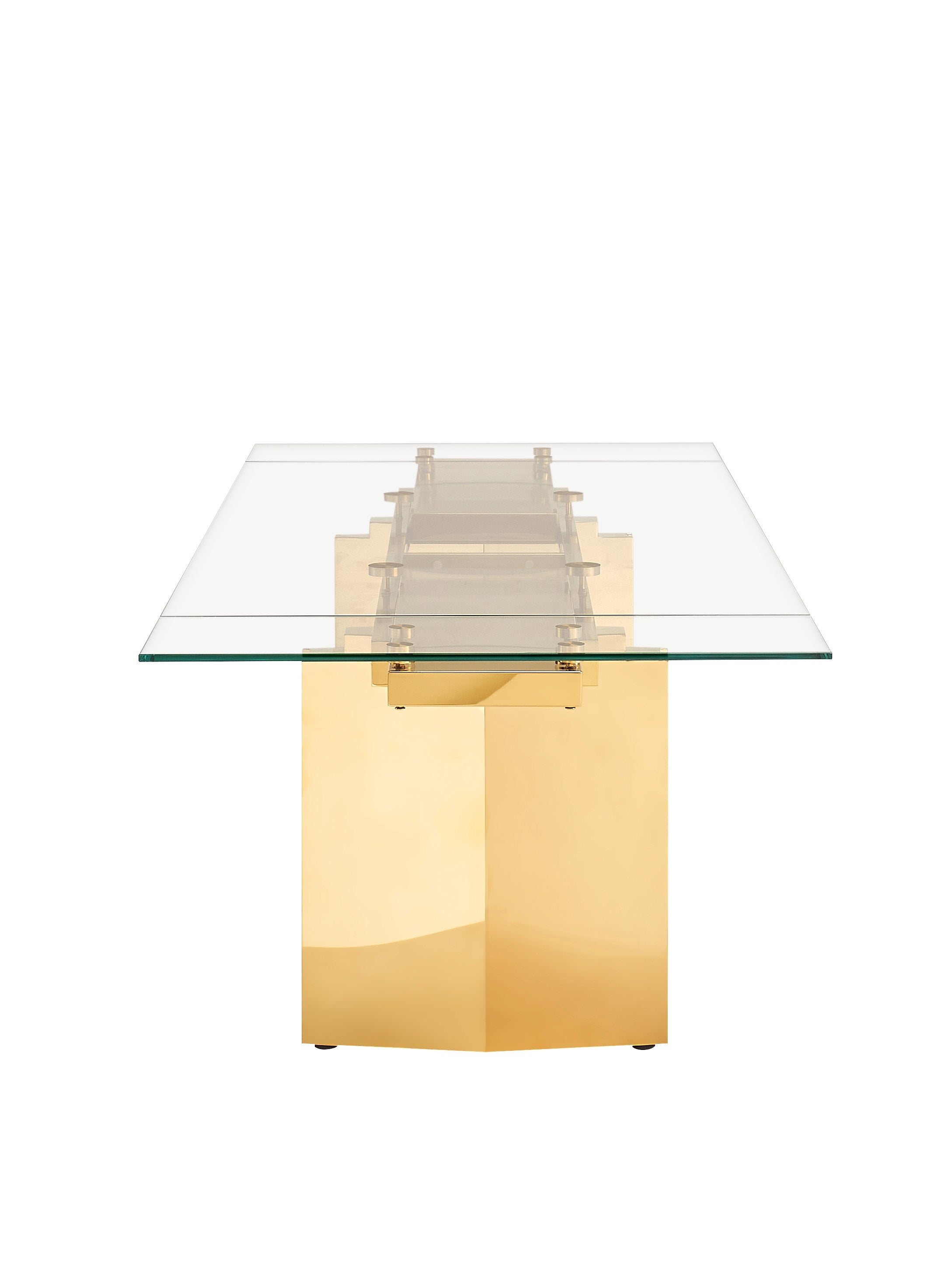Modrest Nassim Glam Glass Extendable Dining Table