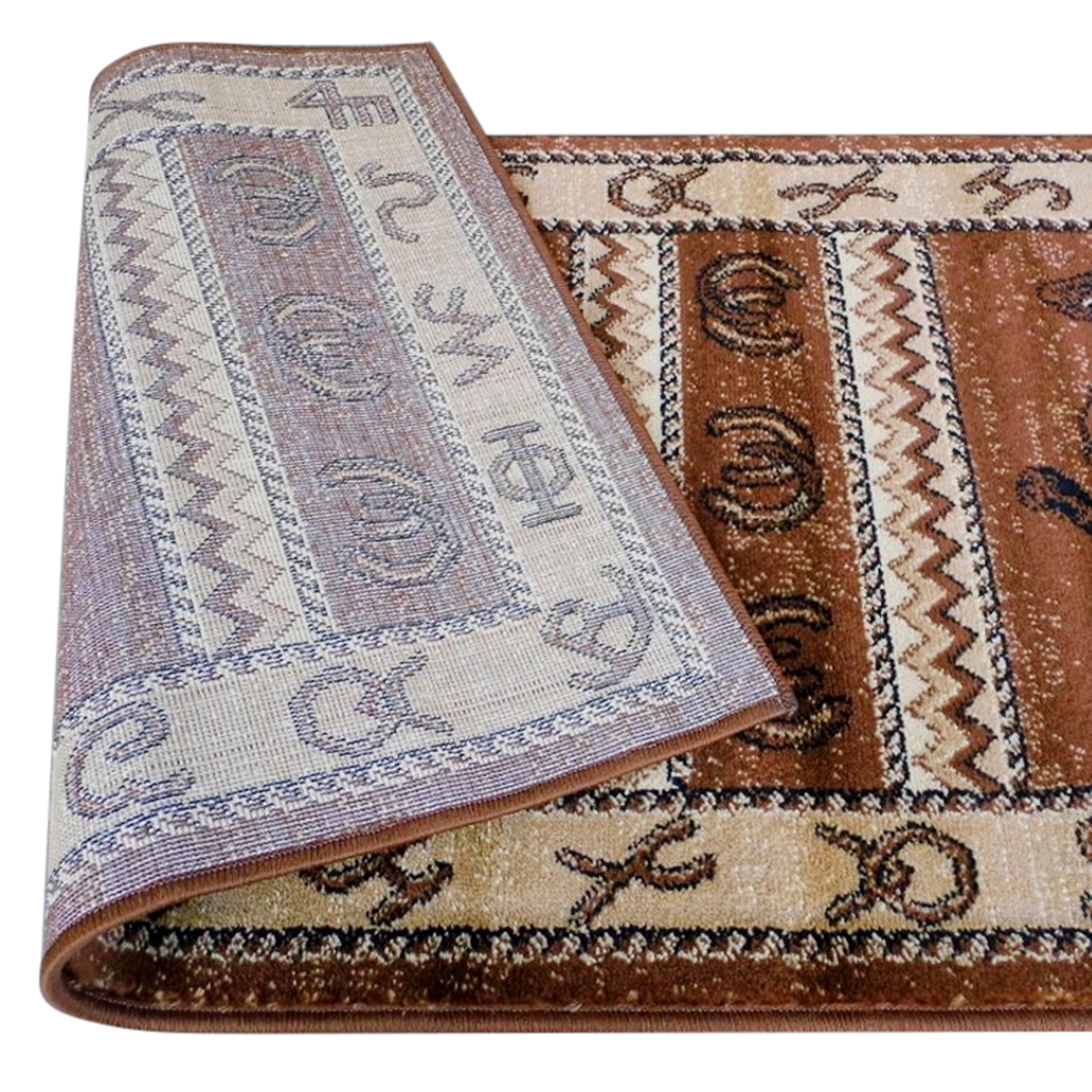 Hoytt Collection Bucking Bronco Cowboy Area Rug with Jute Backing for Indoor Use-Indoor Area Rug-Flash Furniture-Wall2Wall Furnishings