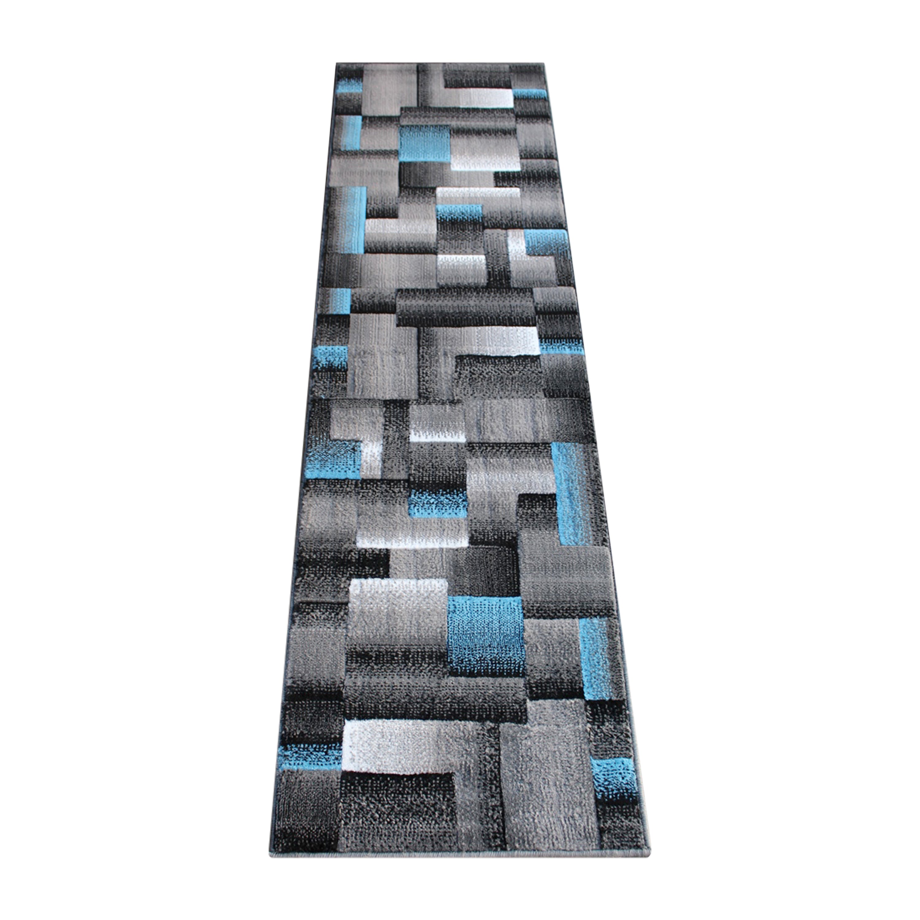 Elio Collection Color Blocked Area Rug - Olefin Rug with Jute Backing - Hallway, Entryway, Living Room or Bedroom-Area Rug-Flash Furniture-Wall2Wall Furnishings