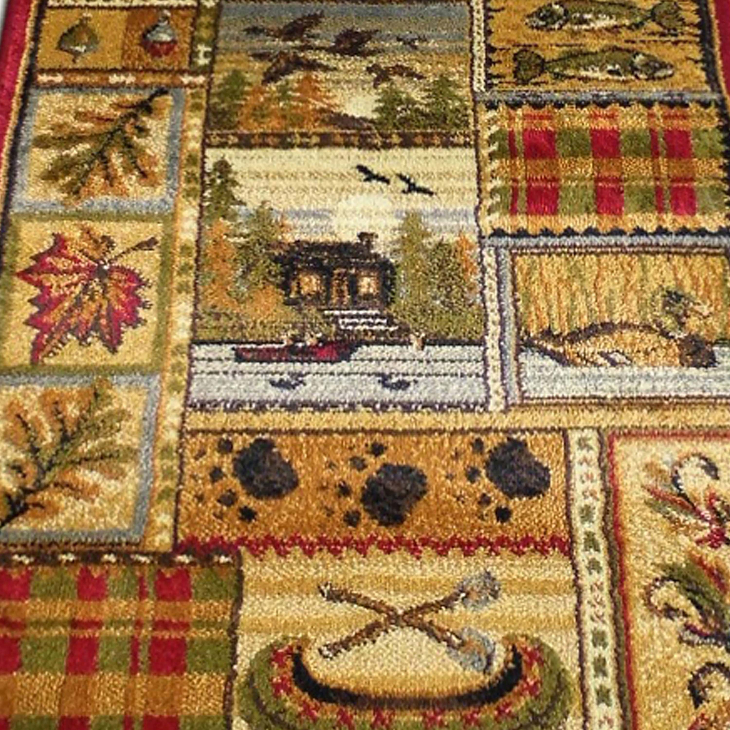 Gaylord Collection Wilderness Area Rug with Jute Backing for Indoor Use