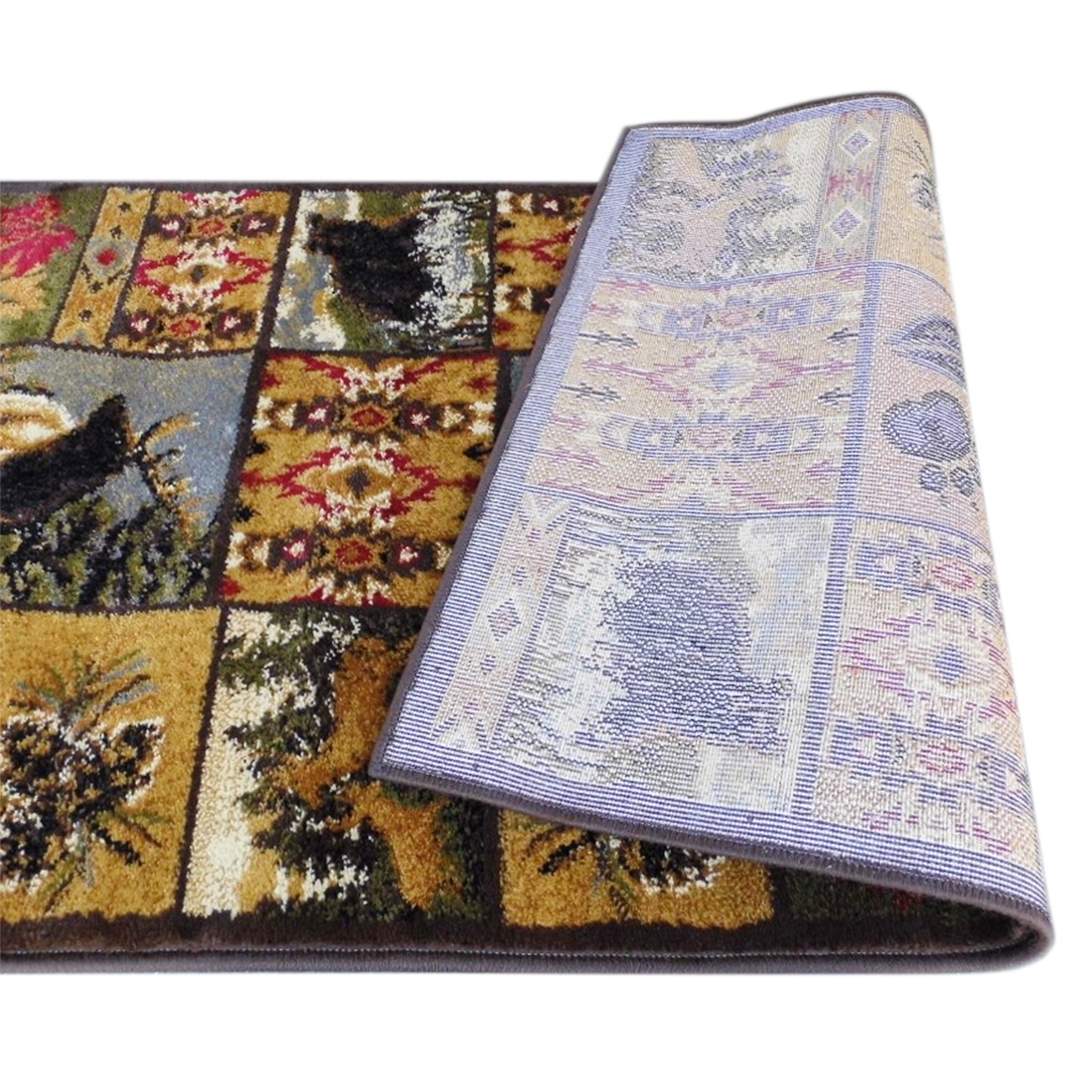 Gaylord Collection Wilderness Area Rug with Jute Backing for Indoor Use