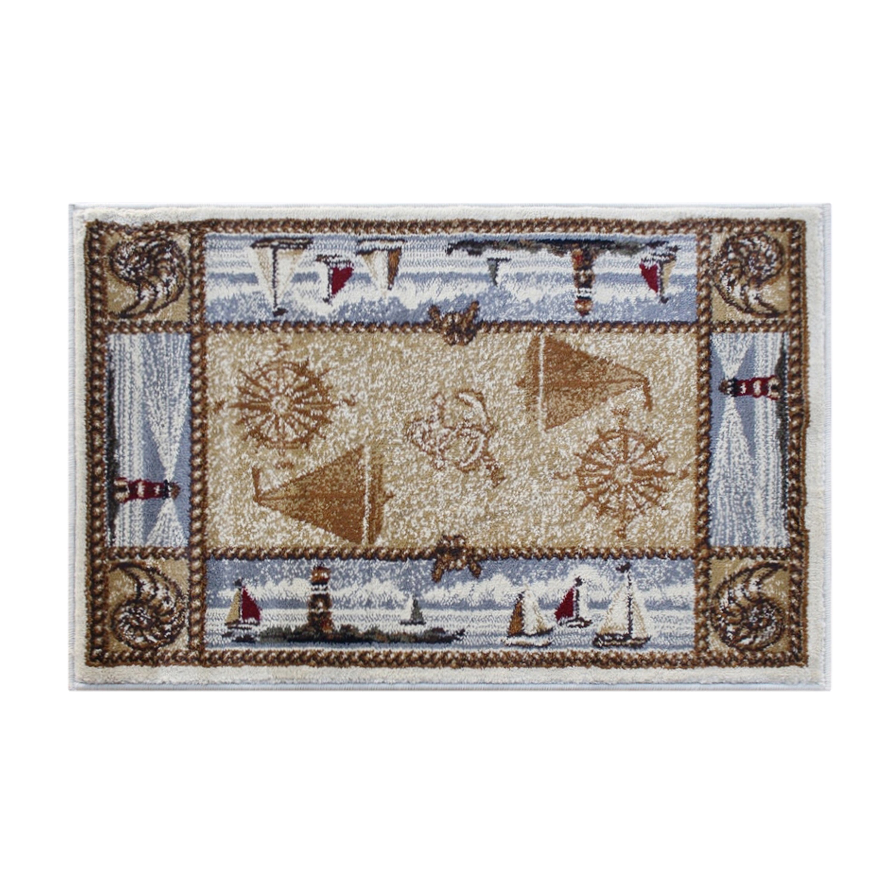 Sovalye Collection Nautical Themed Area Rug with Jute Backing for Living Room, Bedroom, Entryway-Area Rug-Flash Furniture-Wall2Wall Furnishings