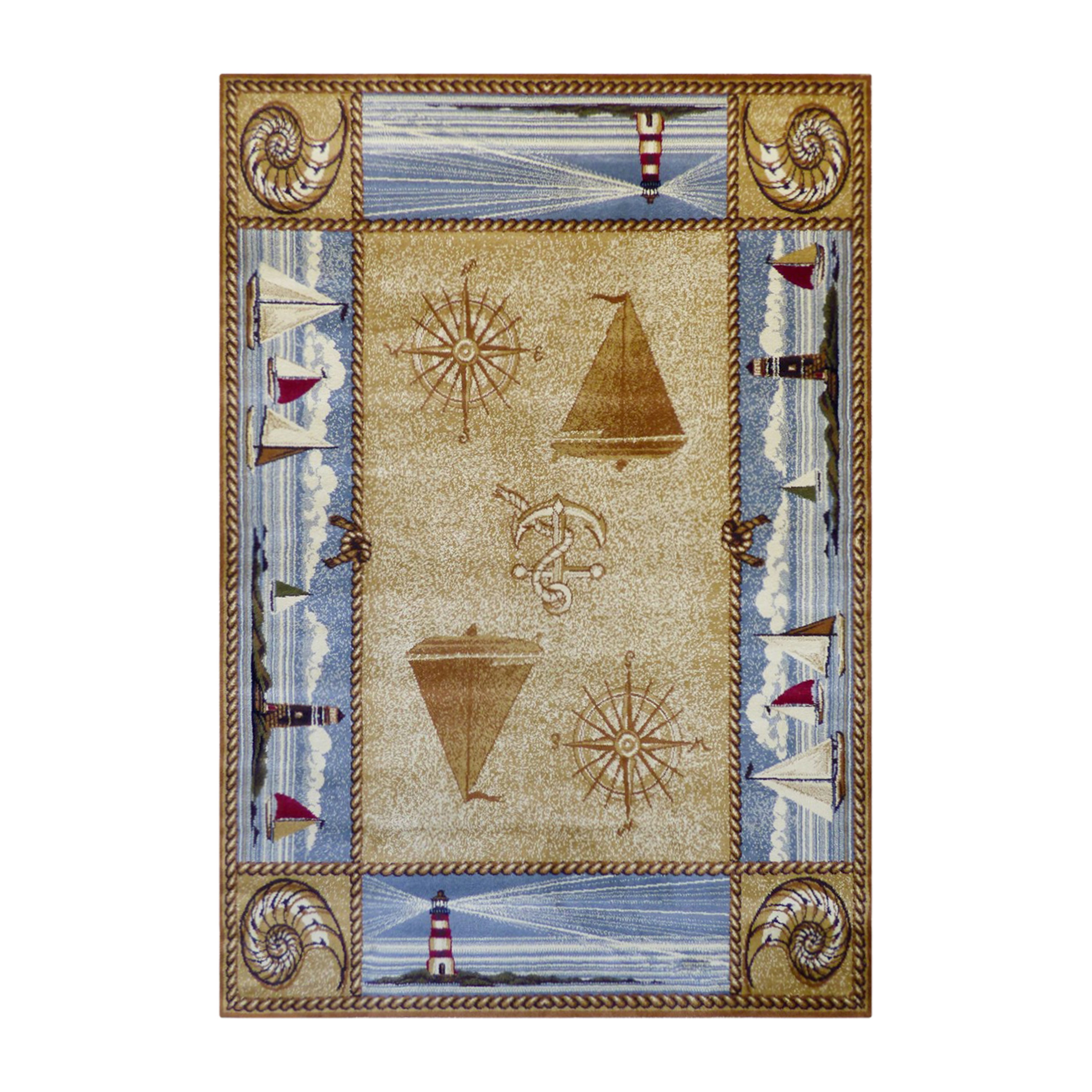 Sovalye Collection Nautical Themed Area Rug with Jute Backing for Living Room, Bedroom, Entryway-Indoor Area Rug-Flash Furniture-Wall2Wall Furnishings