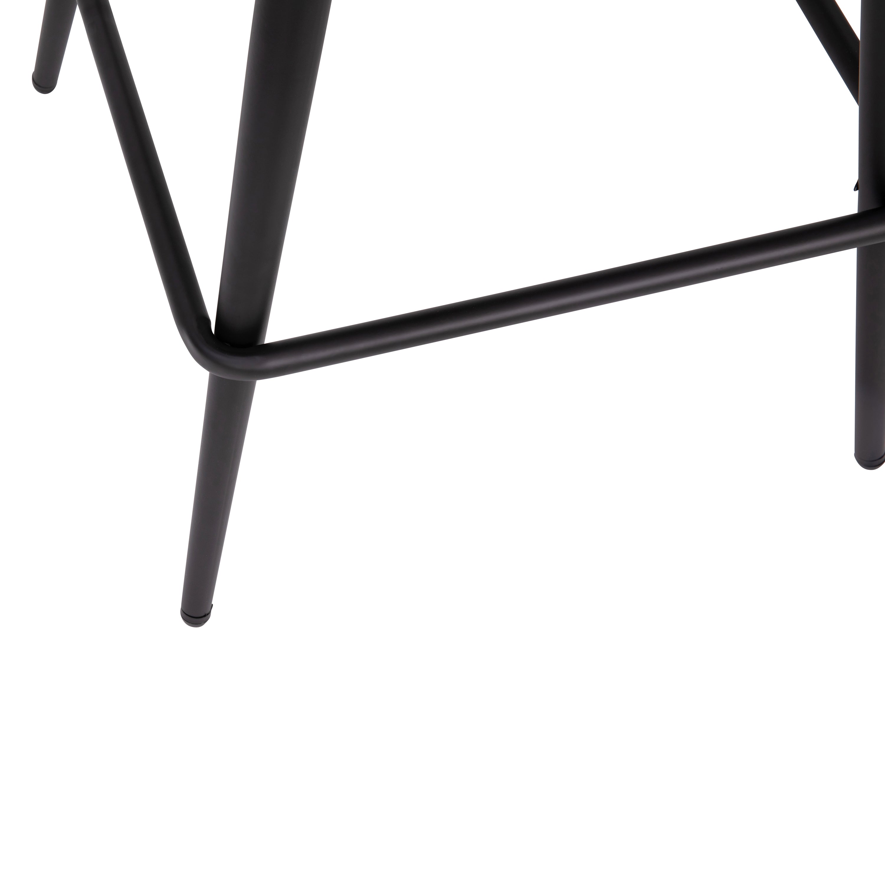 Lyla Set of 2 Commercial Modern Armless Counter Stools with Contoured Backrests, Steel Frames and Footrests-Set of 2
