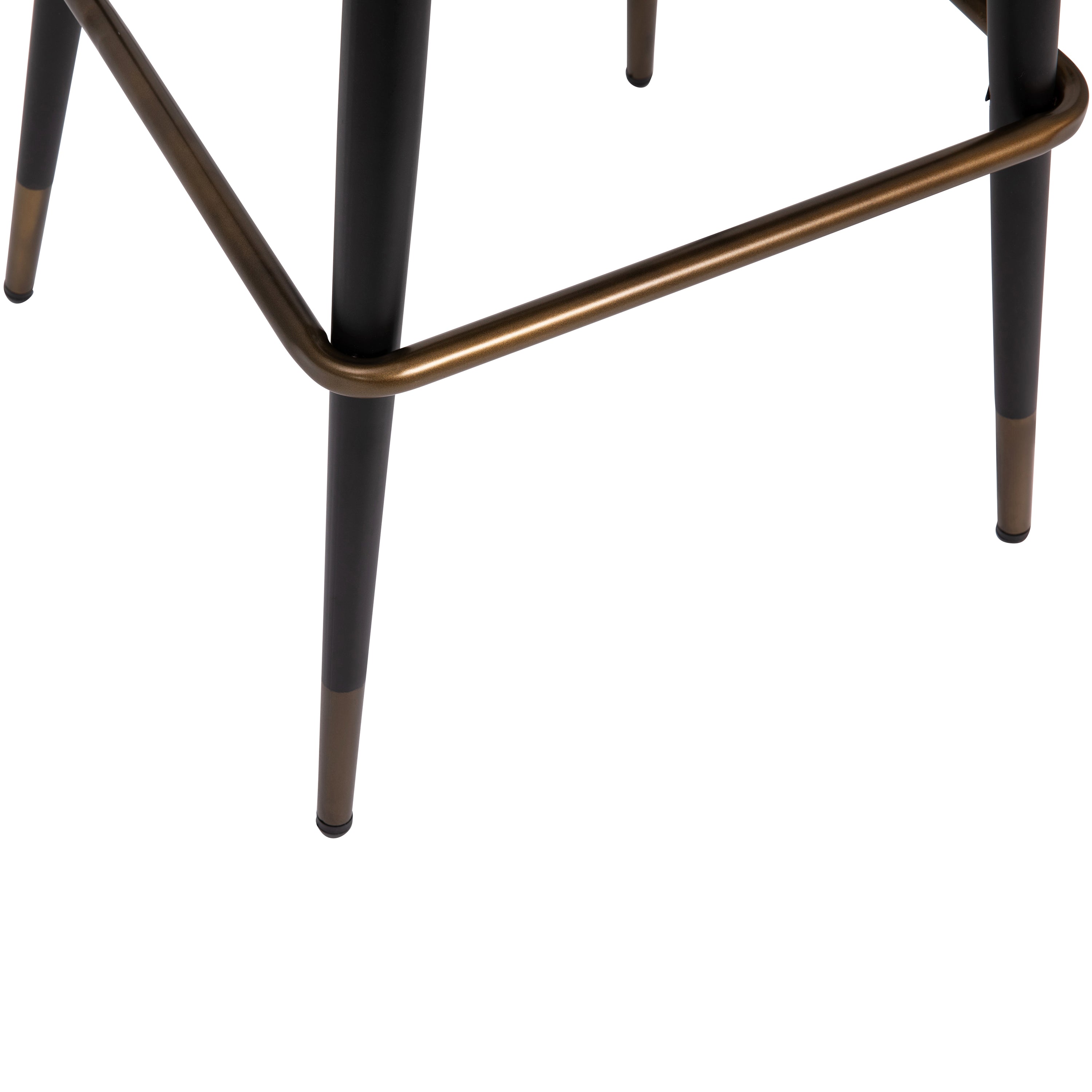 Lyla Modern Armless Barstools with Contoured Backrest, Steel Frame and Integrated Footrest - Set of 2