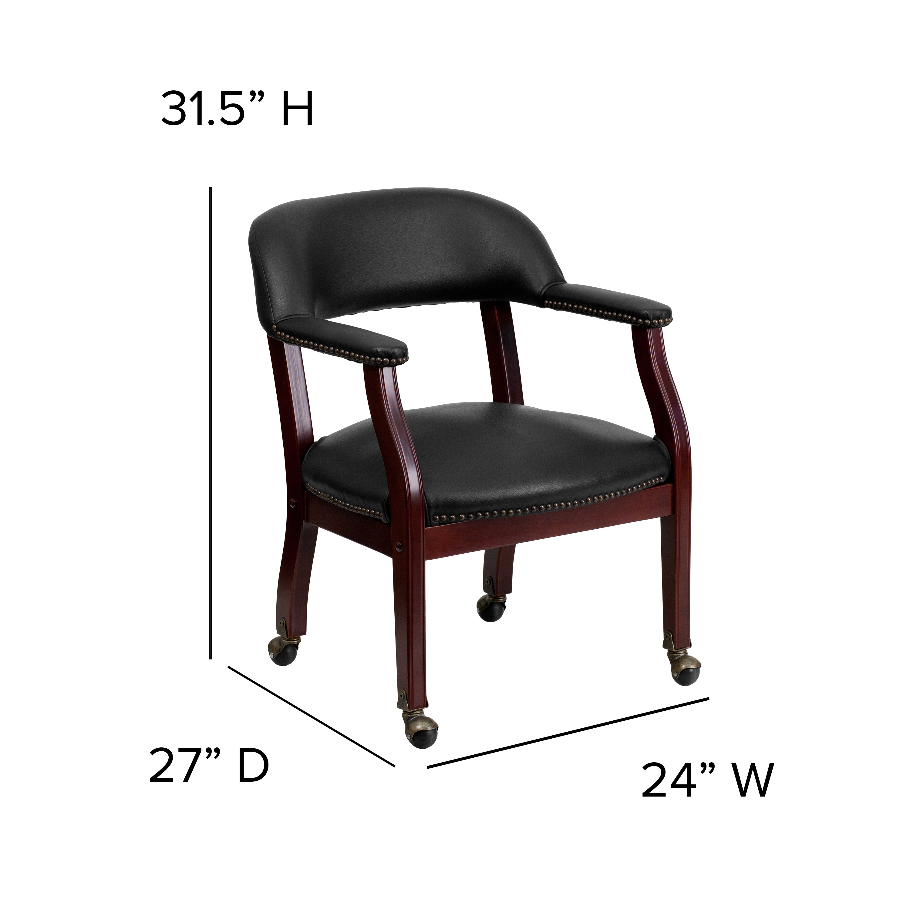 Conference Chair with Accent Nail Trim and Casters