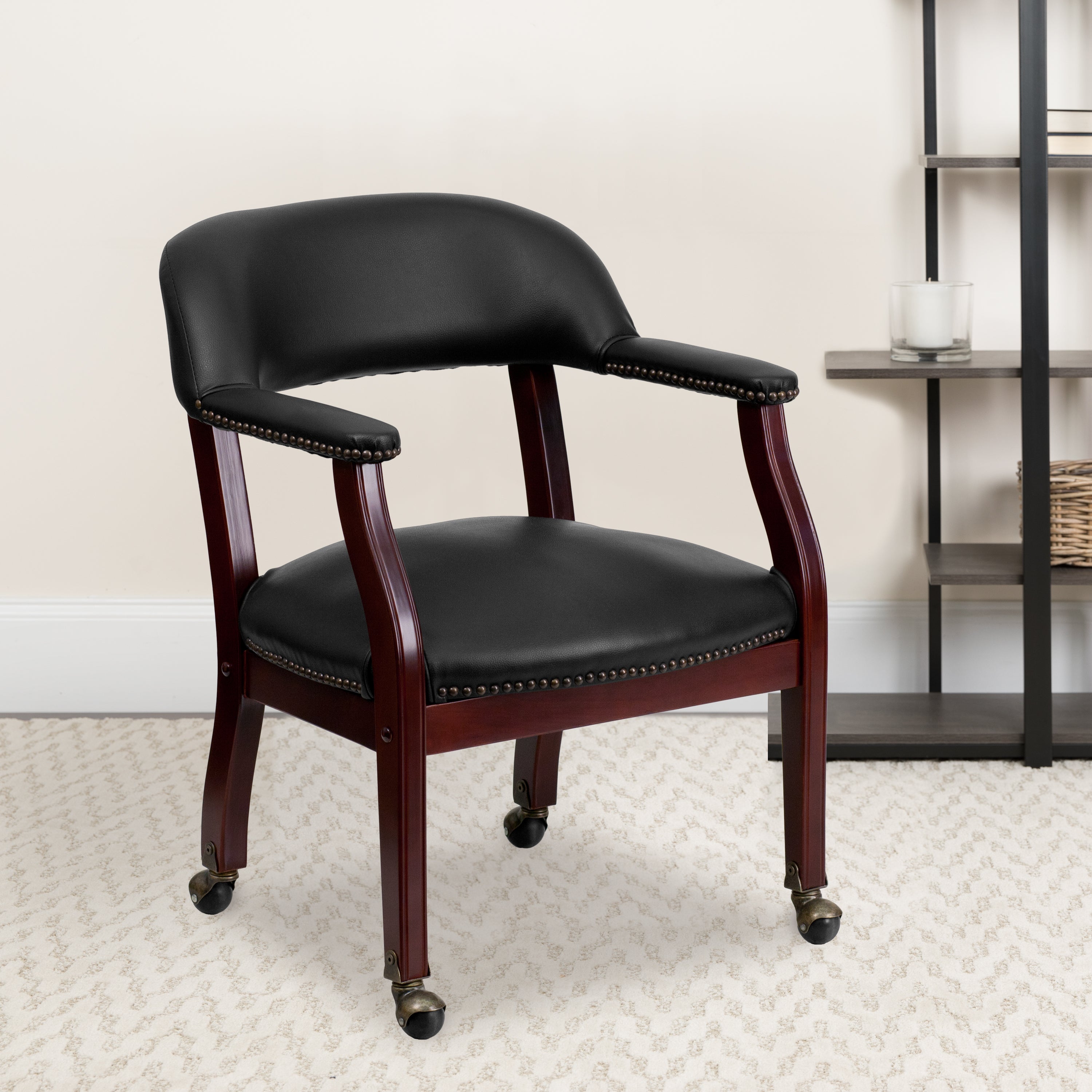Conference Chair with Accent Nail Trim and Casters