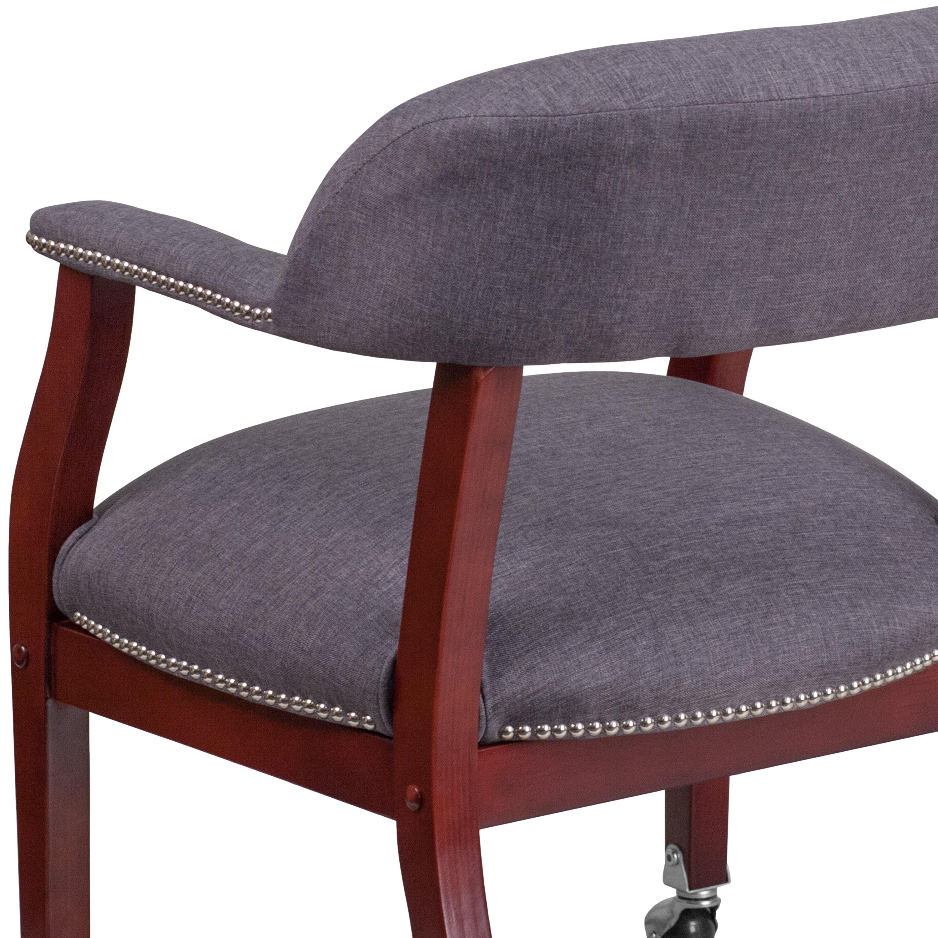 Conference Chair with Accent Nail Trim and Casters