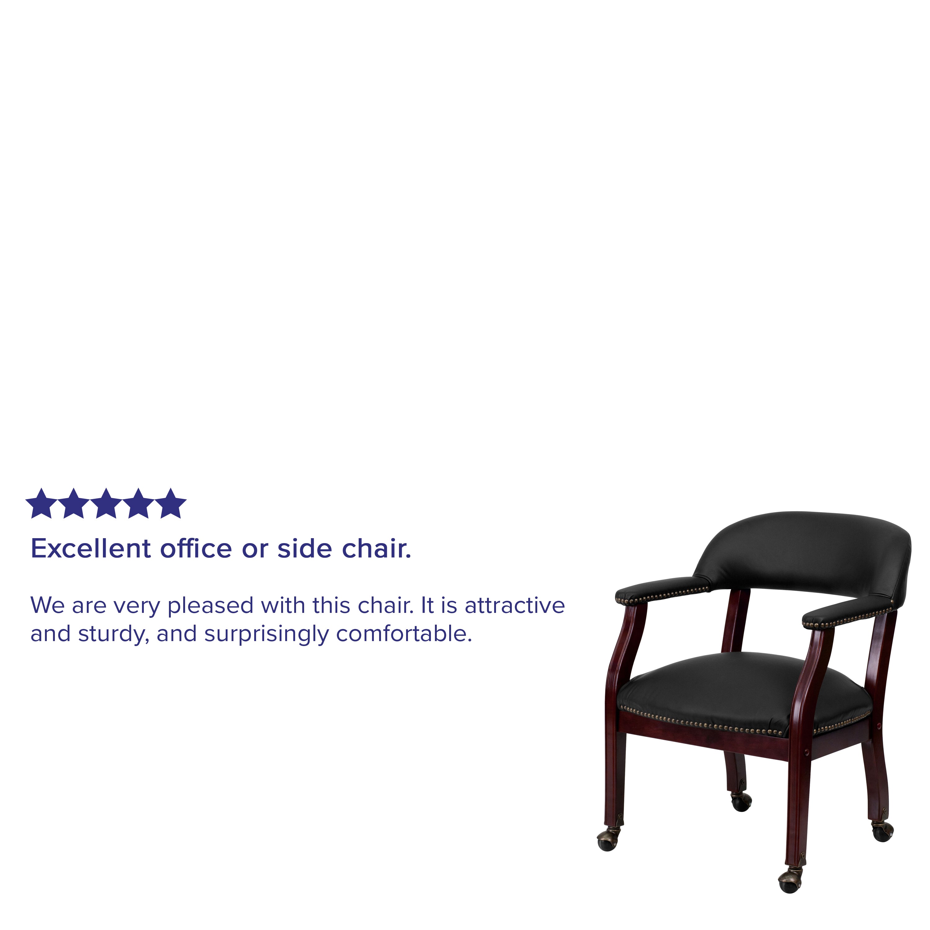 Conference Chair with Accent Nail Trim and Casters