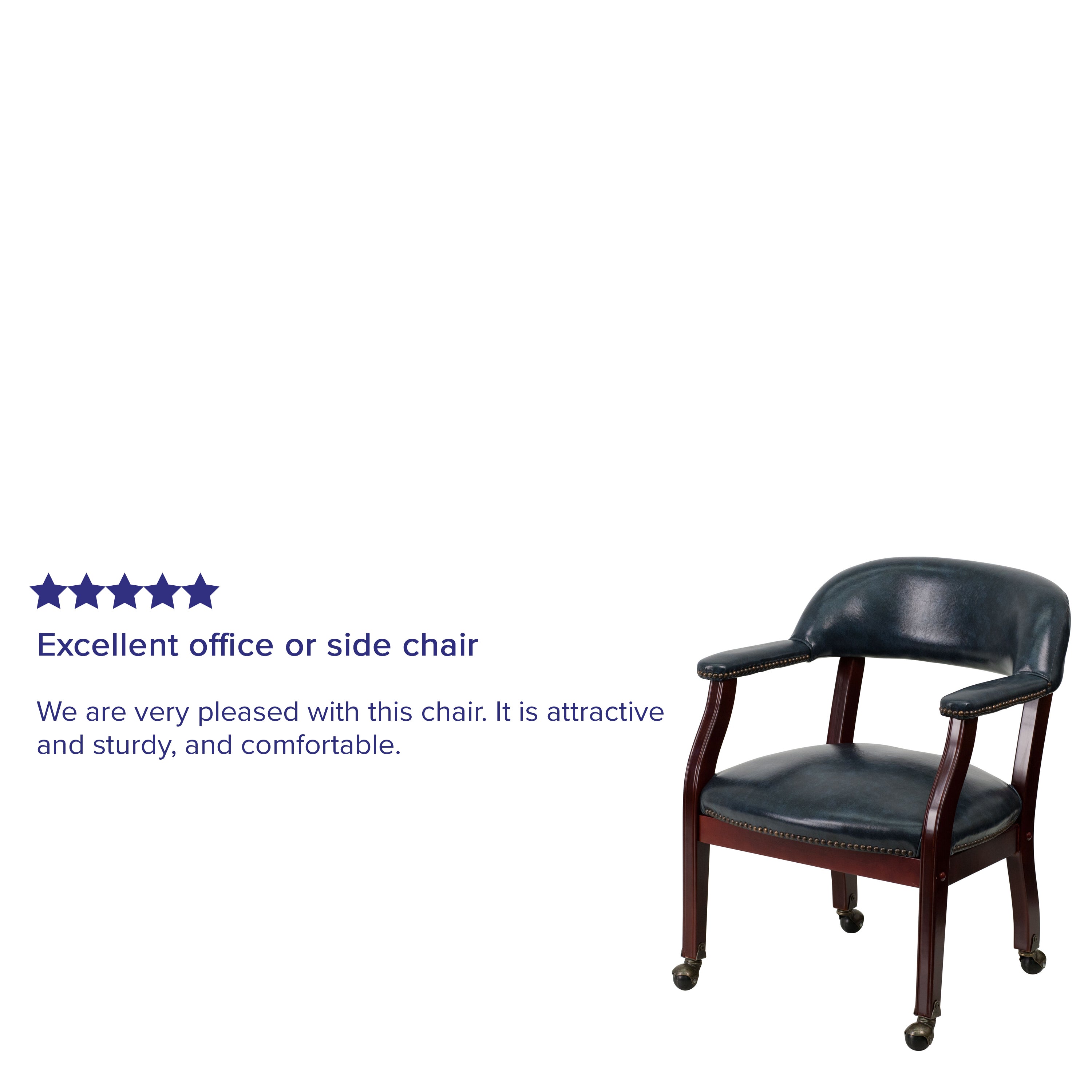 Conference Chair with Accent Nail Trim and Casters