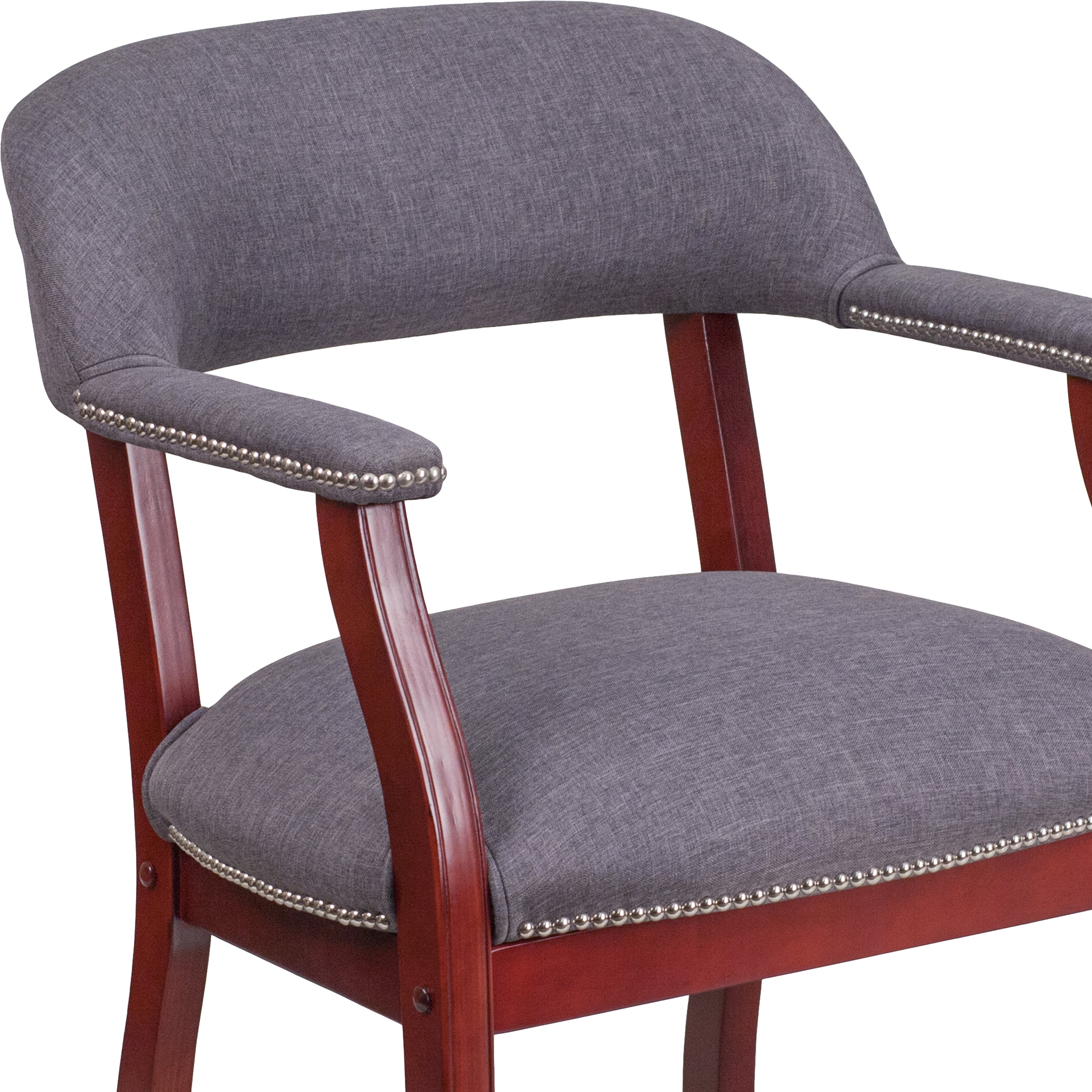 Conference Chair with Accent Nail Trim-Office Chair-Flash Furniture-Wall2Wall Furnishings