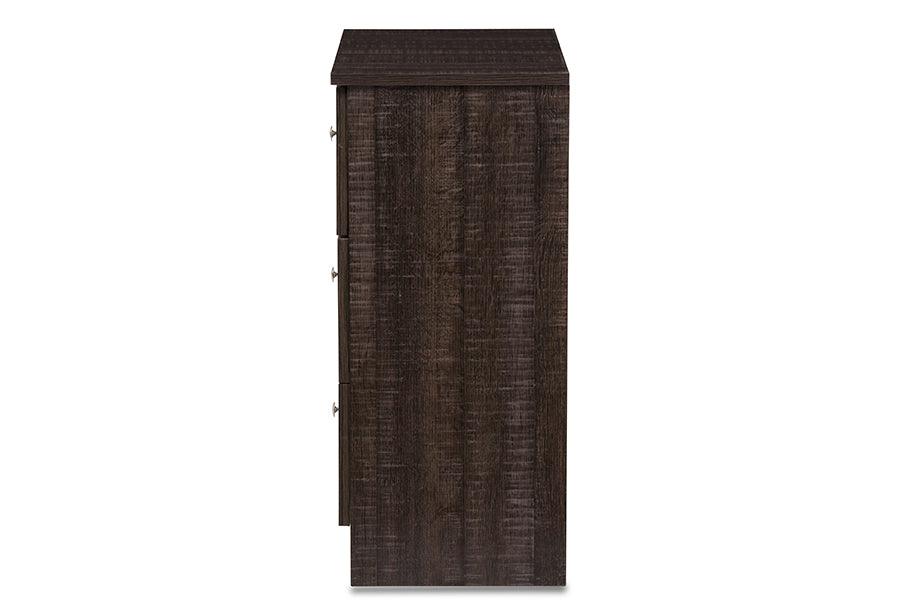 Decon Modern and Contemporary Espresso Wood 3-Drawer Storage Chest