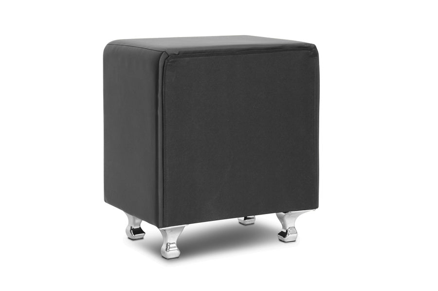 Stella Crystal Tufted Upholstered Modern Nightstand