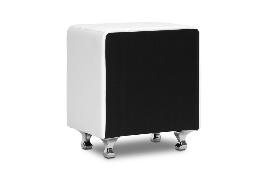 Stella Crystal Tufted Upholstered Modern Nightstand