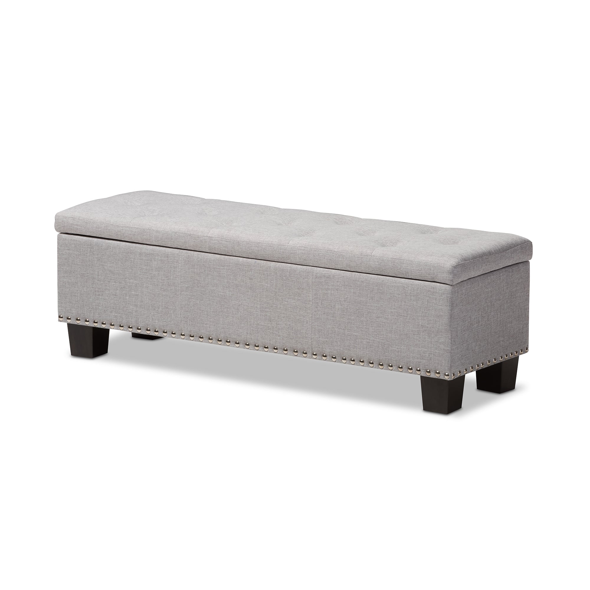 Hannah Modern and Contemporary Fabric Upholstered Button-Tufting Storage Ottoman