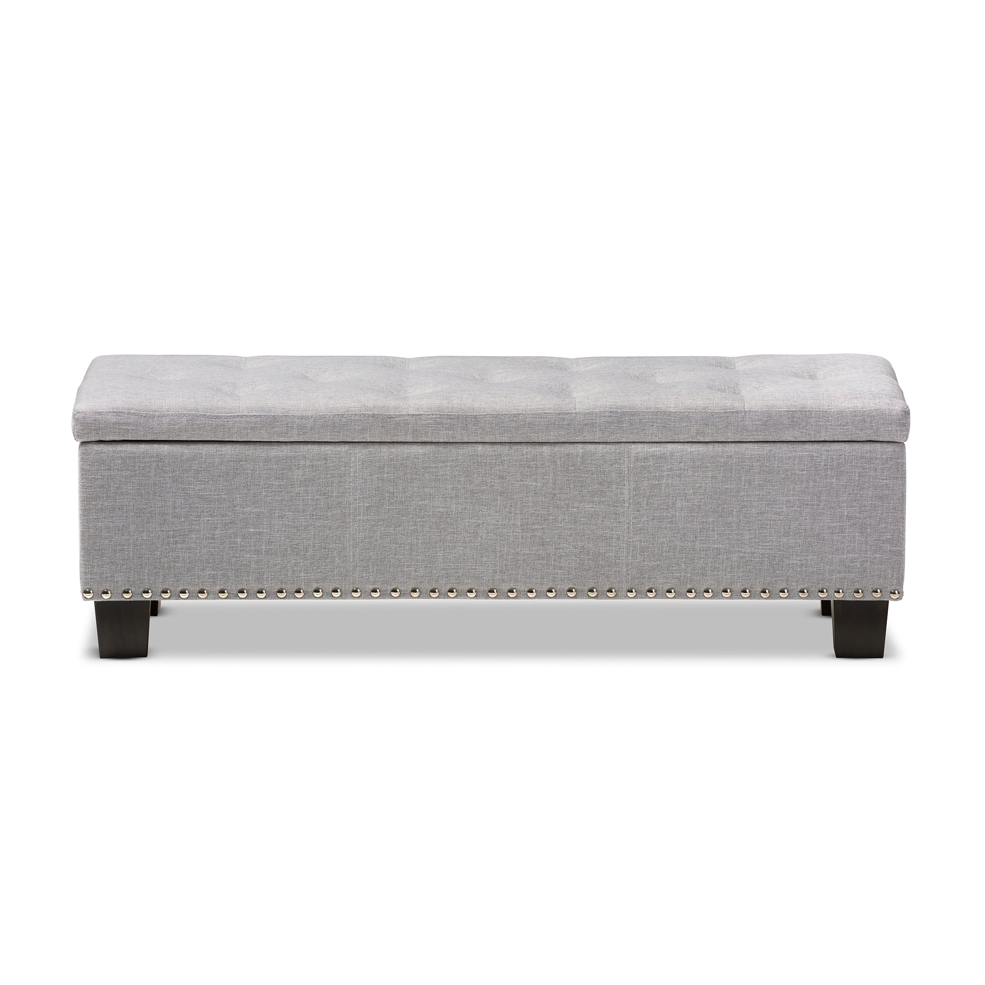 Hannah Modern and Contemporary Fabric Upholstered Button-Tufting Storage Ottoman