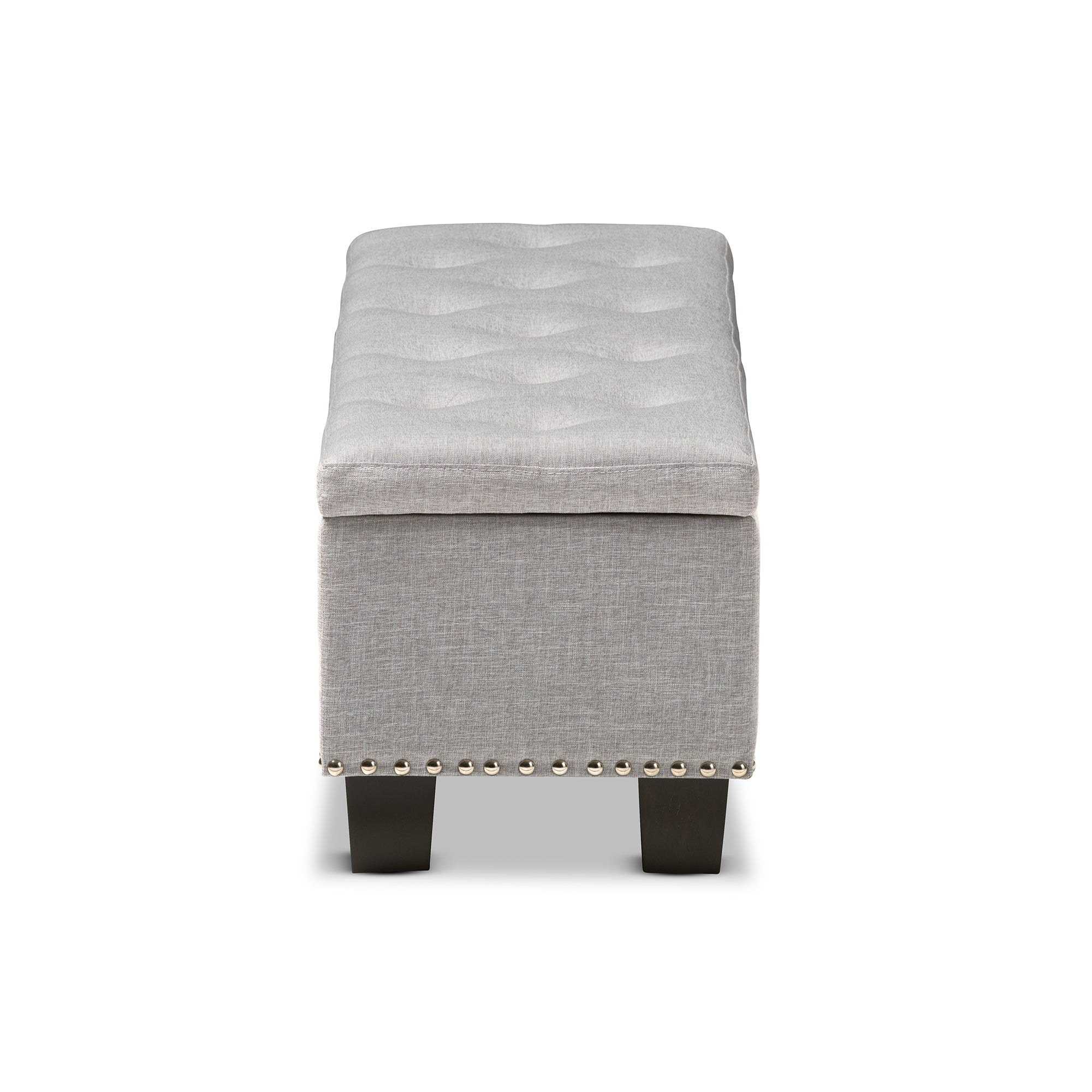 Hannah Modern and Contemporary Fabric Upholstered Button-Tufting Storage Ottoman