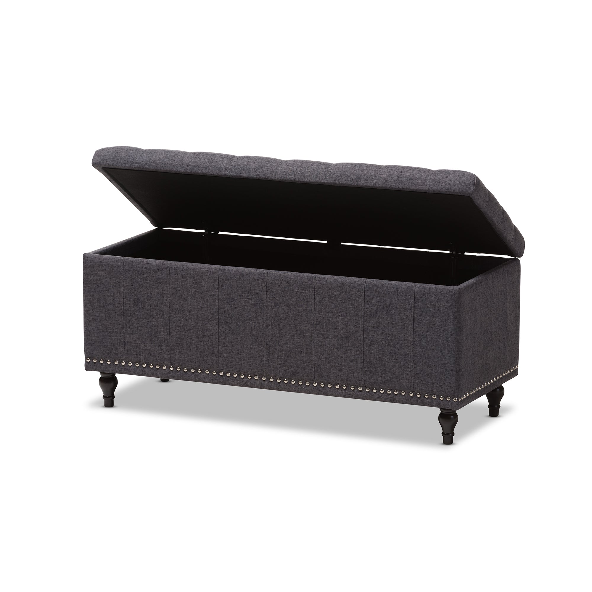 Kaylee Modern Classic Fabric Upholstered Button-Tufting Storage Ottoman