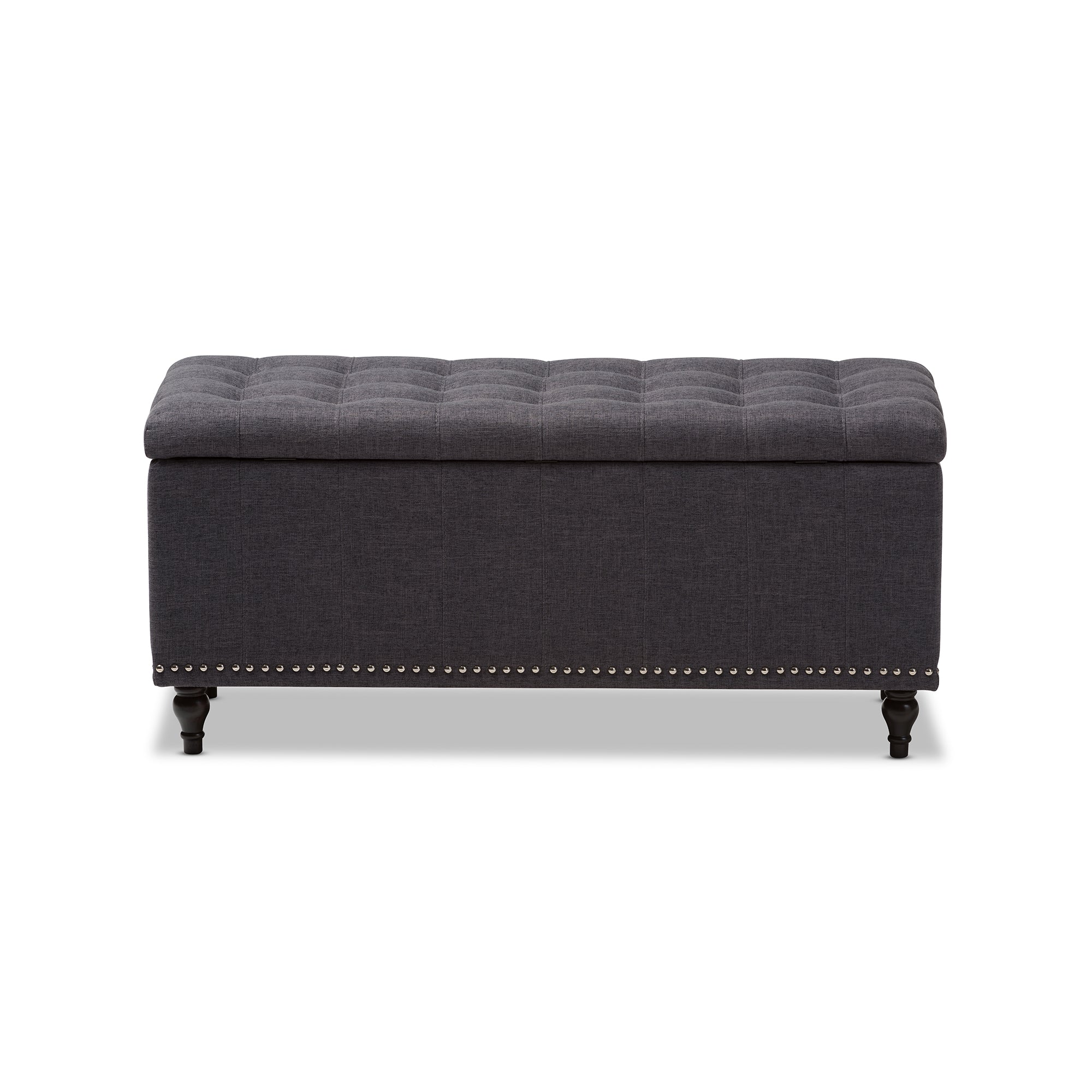 Kaylee Modern Classic Fabric Upholstered Button-Tufting Storage Ottoman