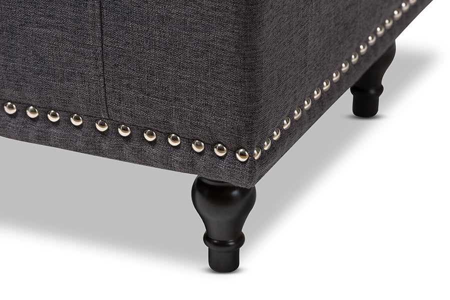 Kaylee Modern Classic Fabric Upholstered Button-Tufting Storage Ottoman