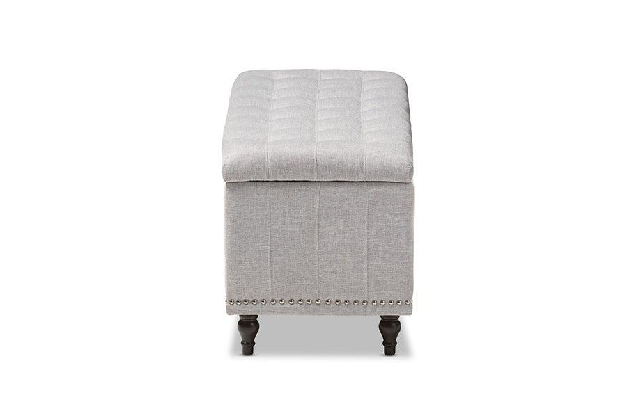 Kaylee Modern Classic Fabric Upholstered Button-Tufting Storage Ottoman