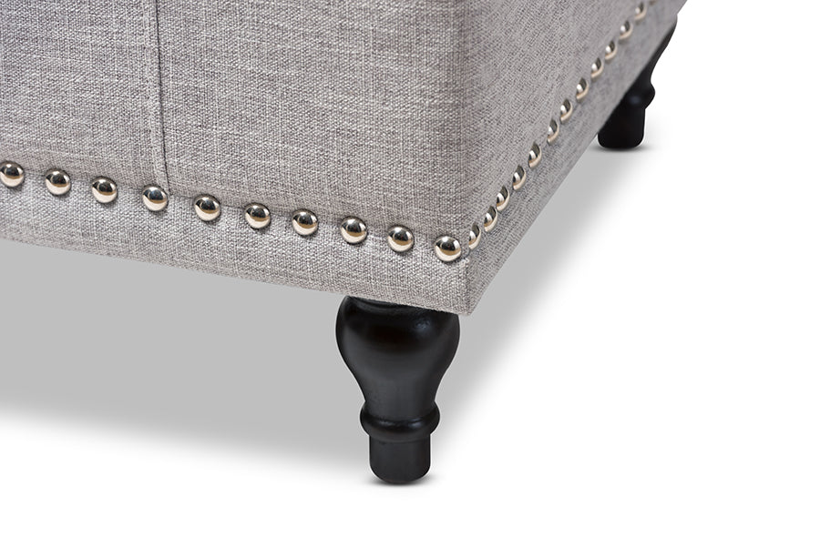 Kaylee Modern Classic Fabric Upholstered Button-Tufting Storage Ottoman